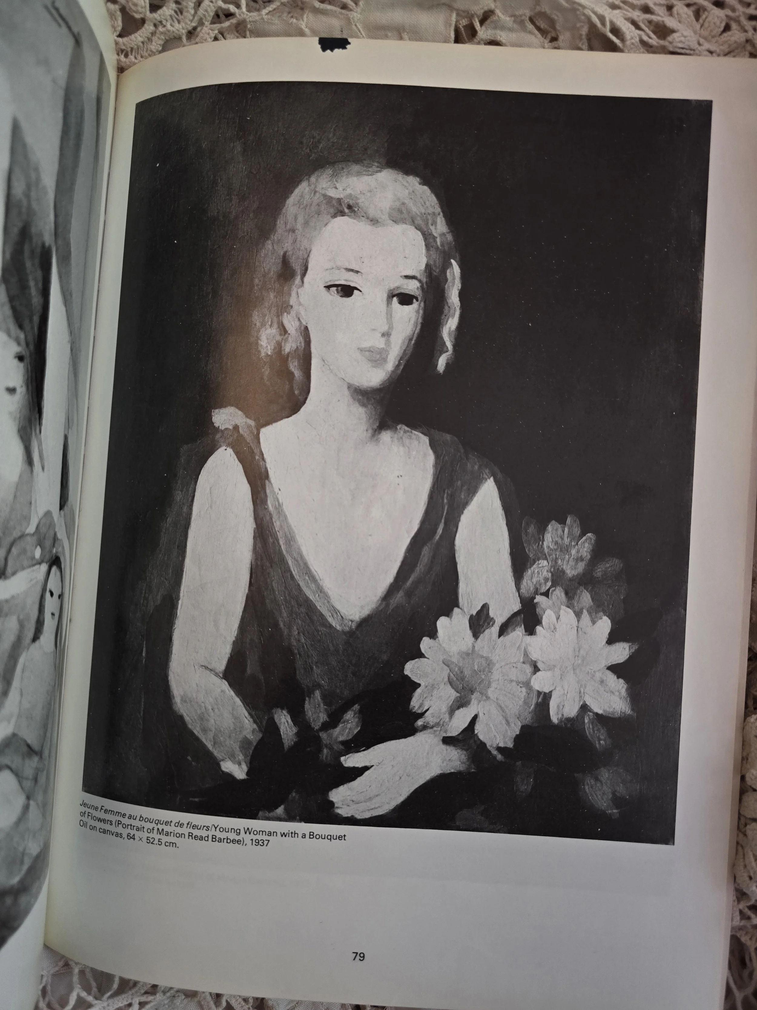 Laurencin black and white portrait floral composition book