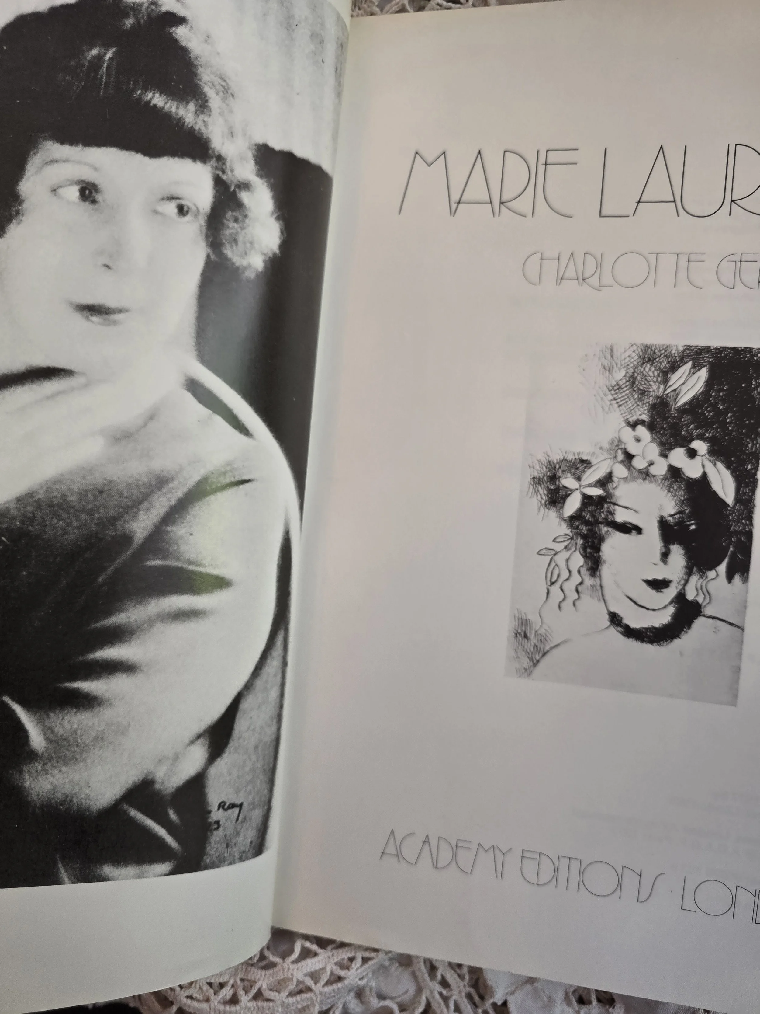 marie-laurencin art book interior portrait page
