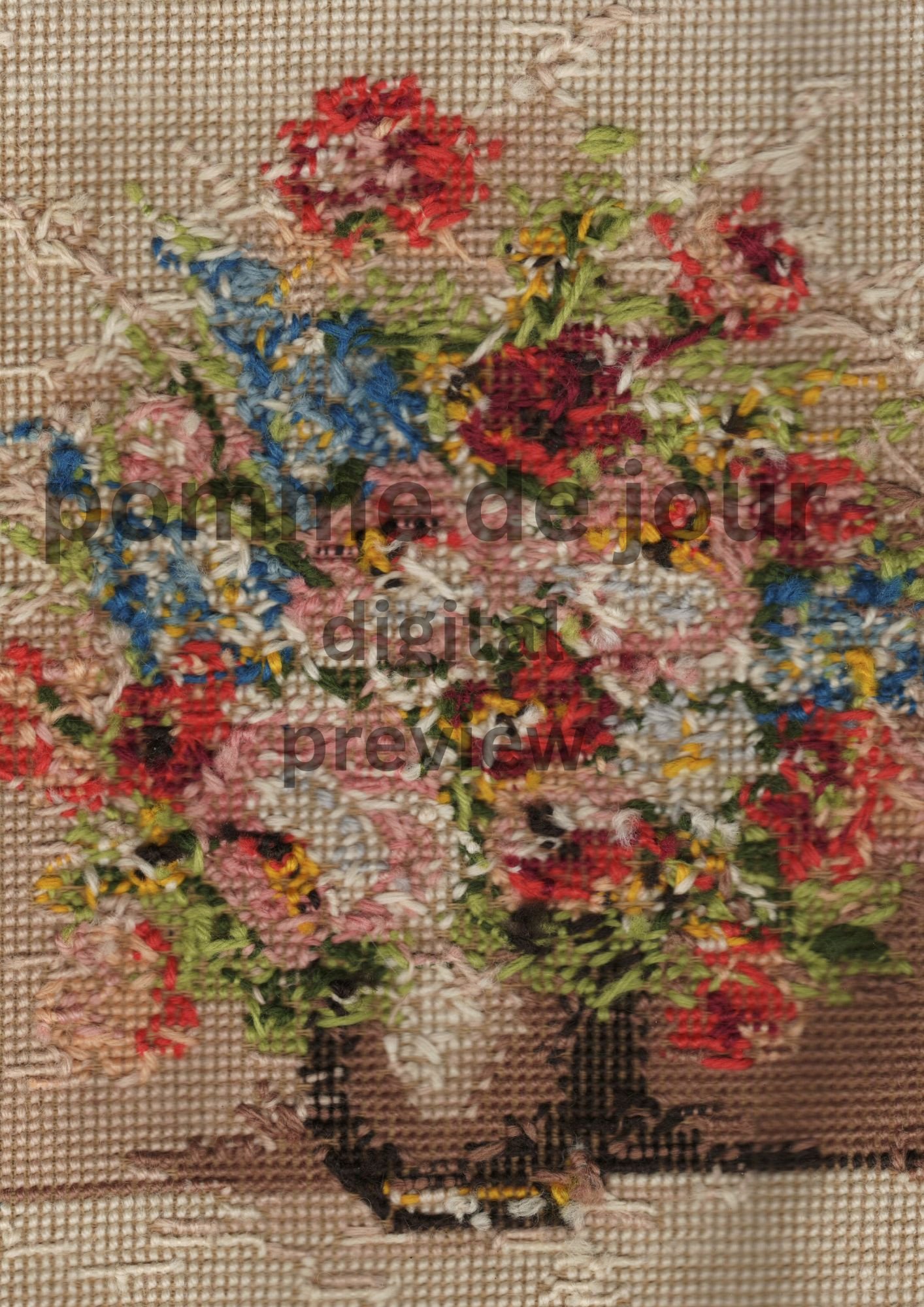 The Reverse Garden, Vintage Tapestry Printable Art
