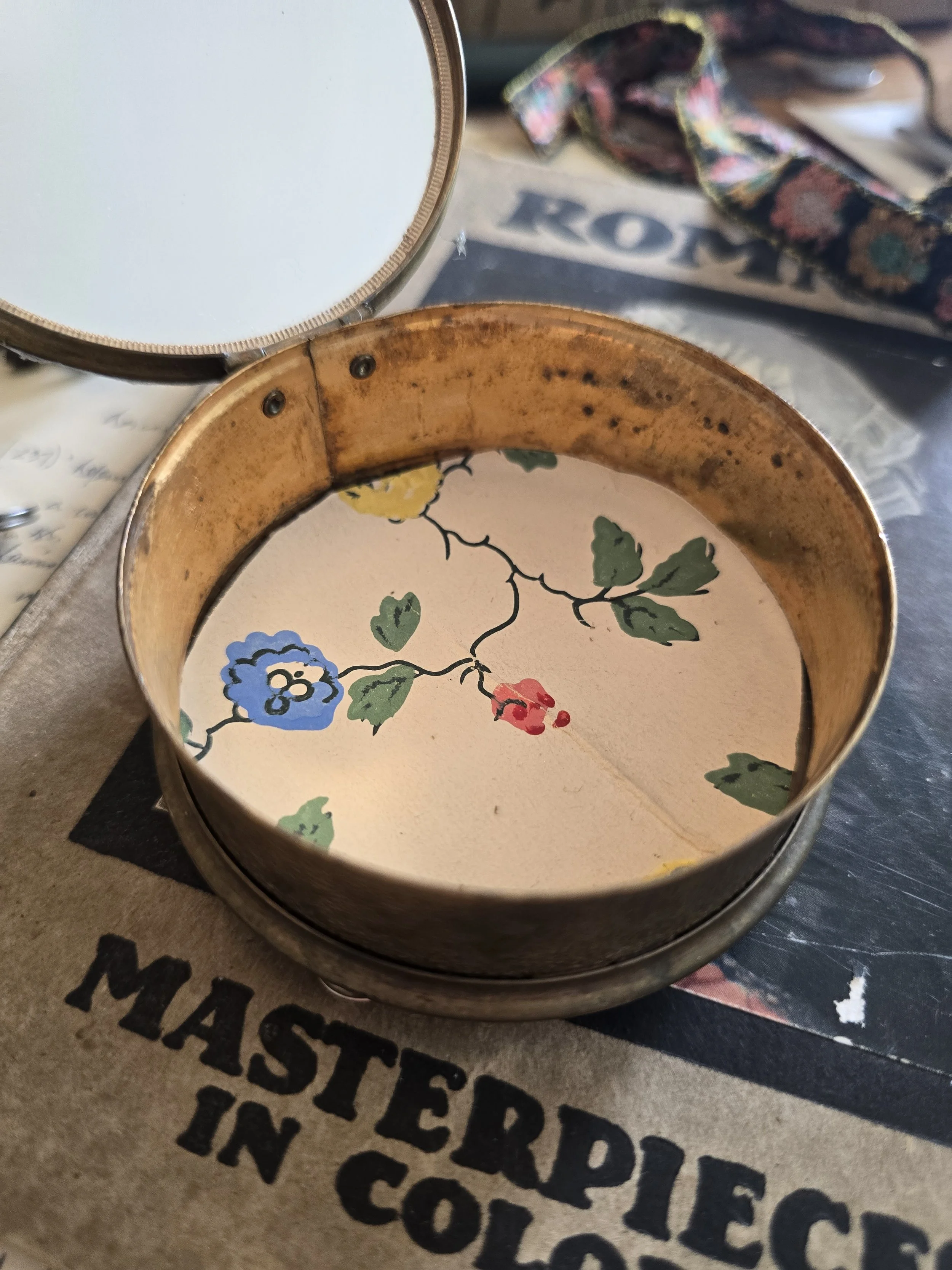 Studio Made vintage trinket box with portrait detail