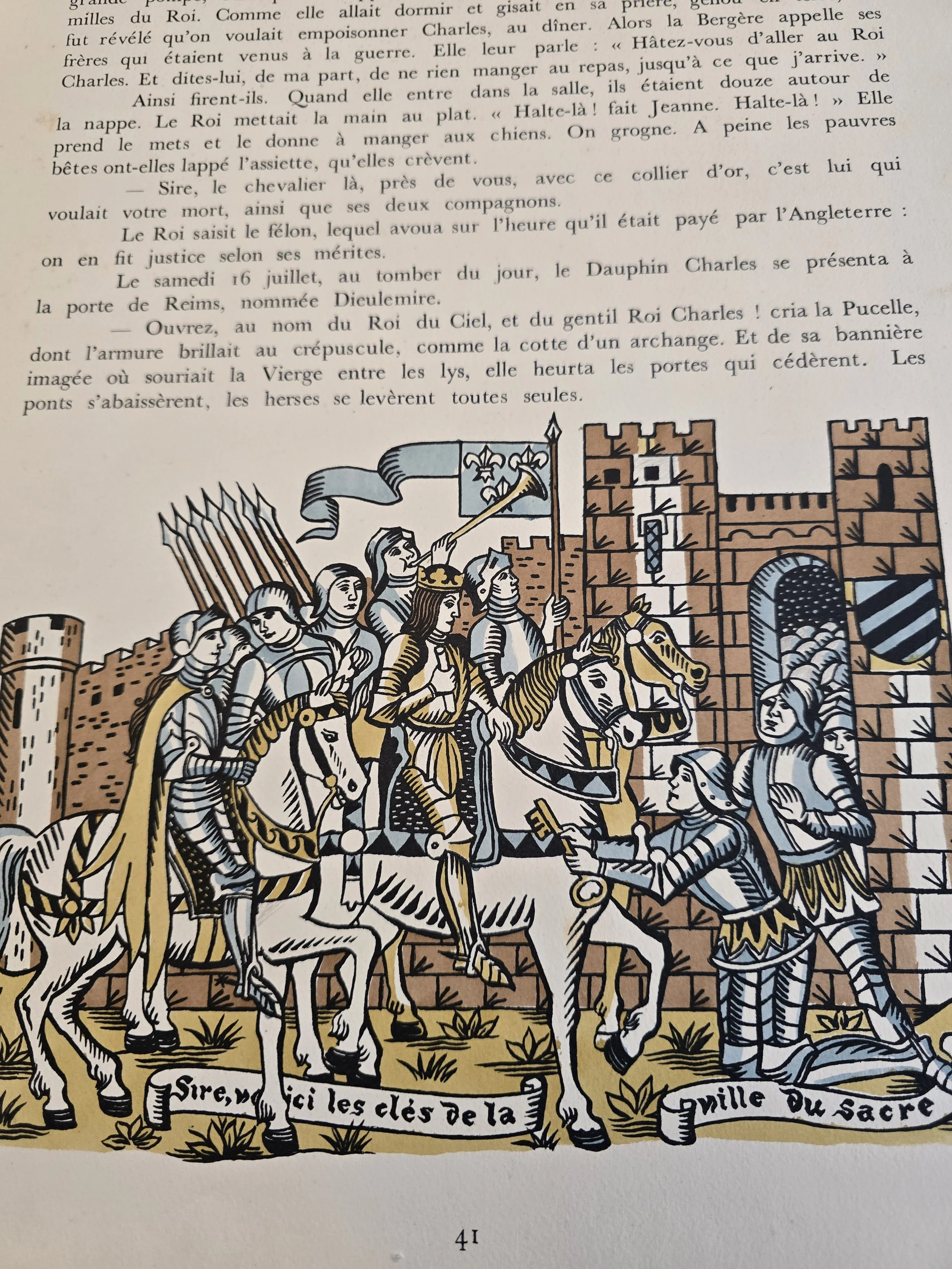 Collectible French illustrated book with illuminated manuscript style artwork and typography (Copy)
