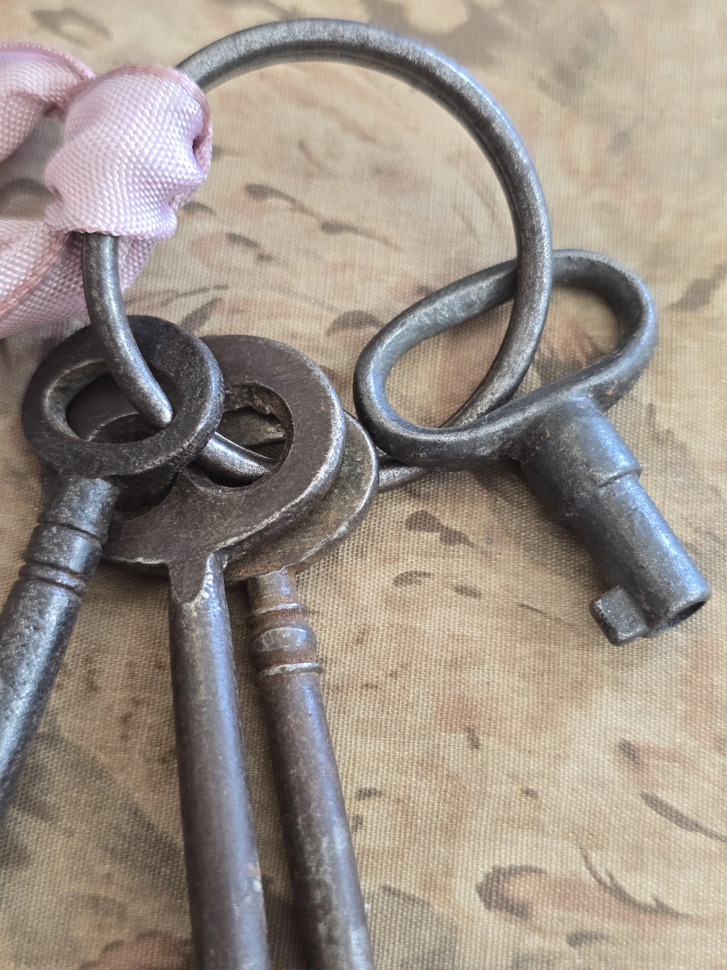 Vintage Skeleton Keys & Antique Cabinet Keys on Ring