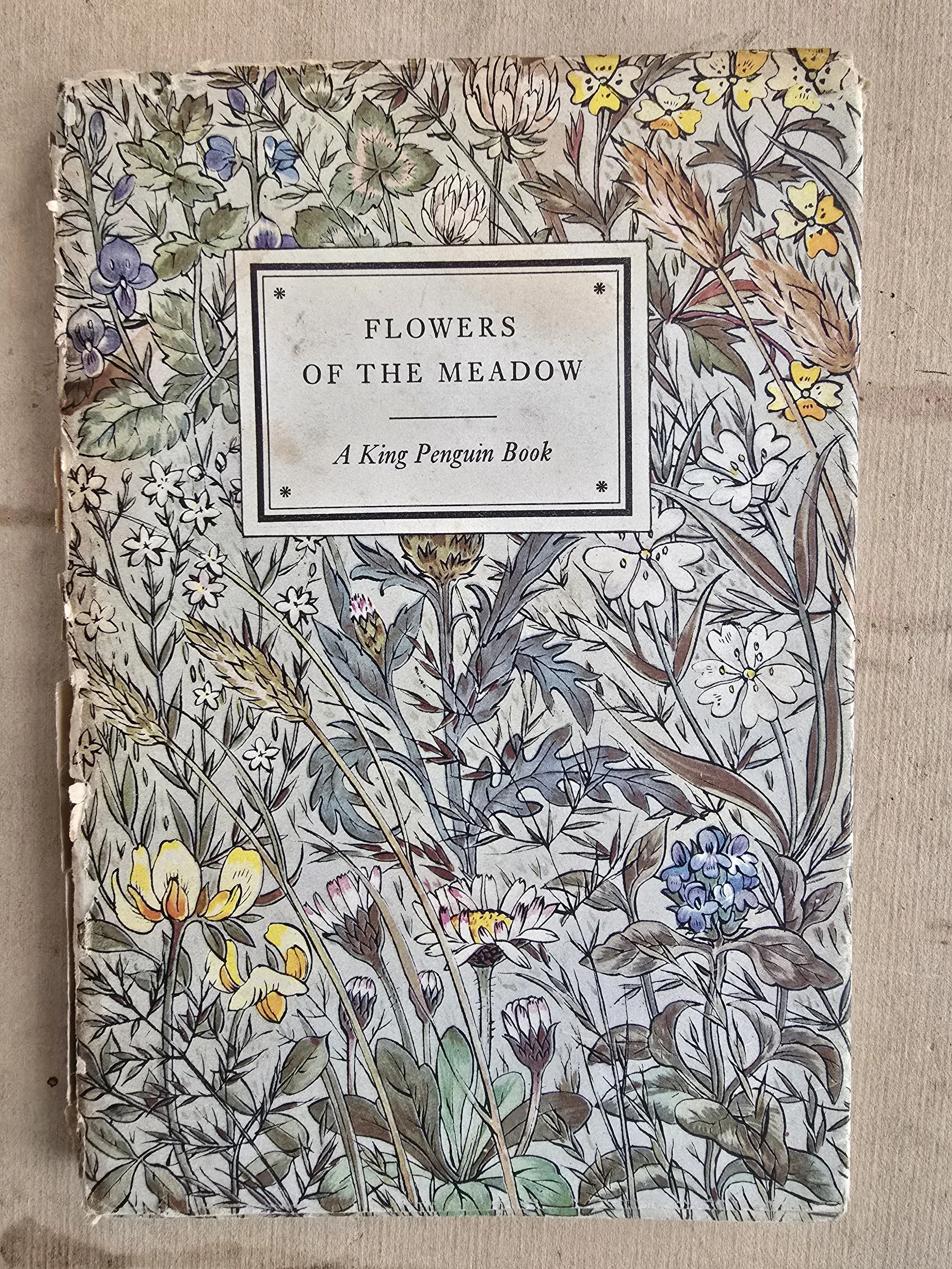 King Penguin Flowers of the Meadow book cover with botanical illustration