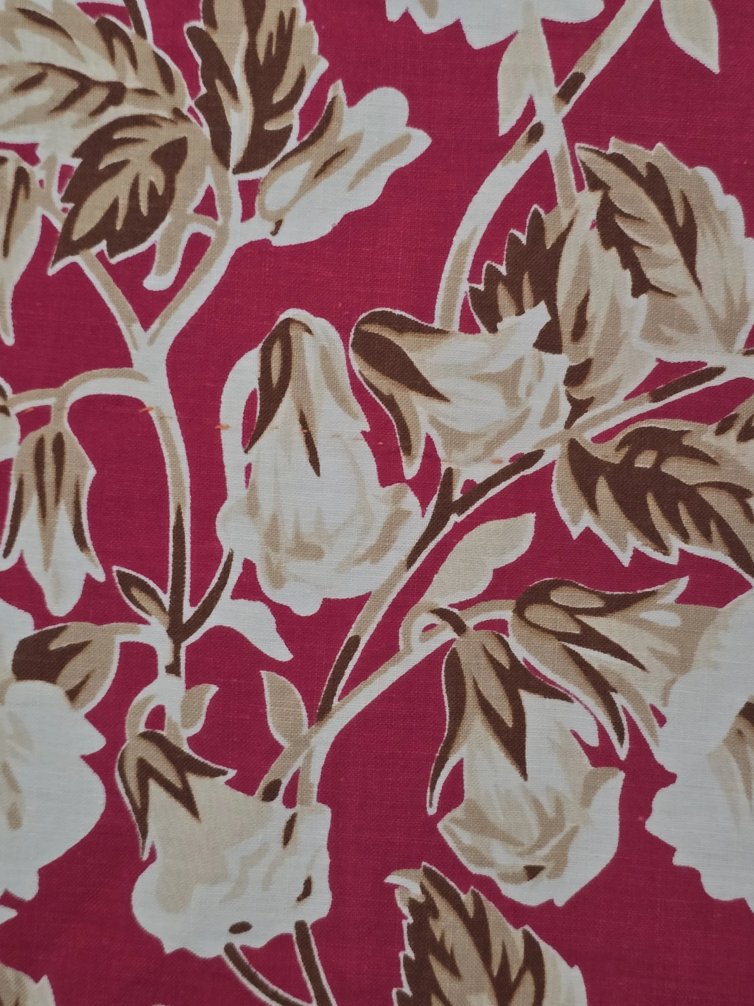 Decorative vintage floral fabric suitable for cushions and curtains