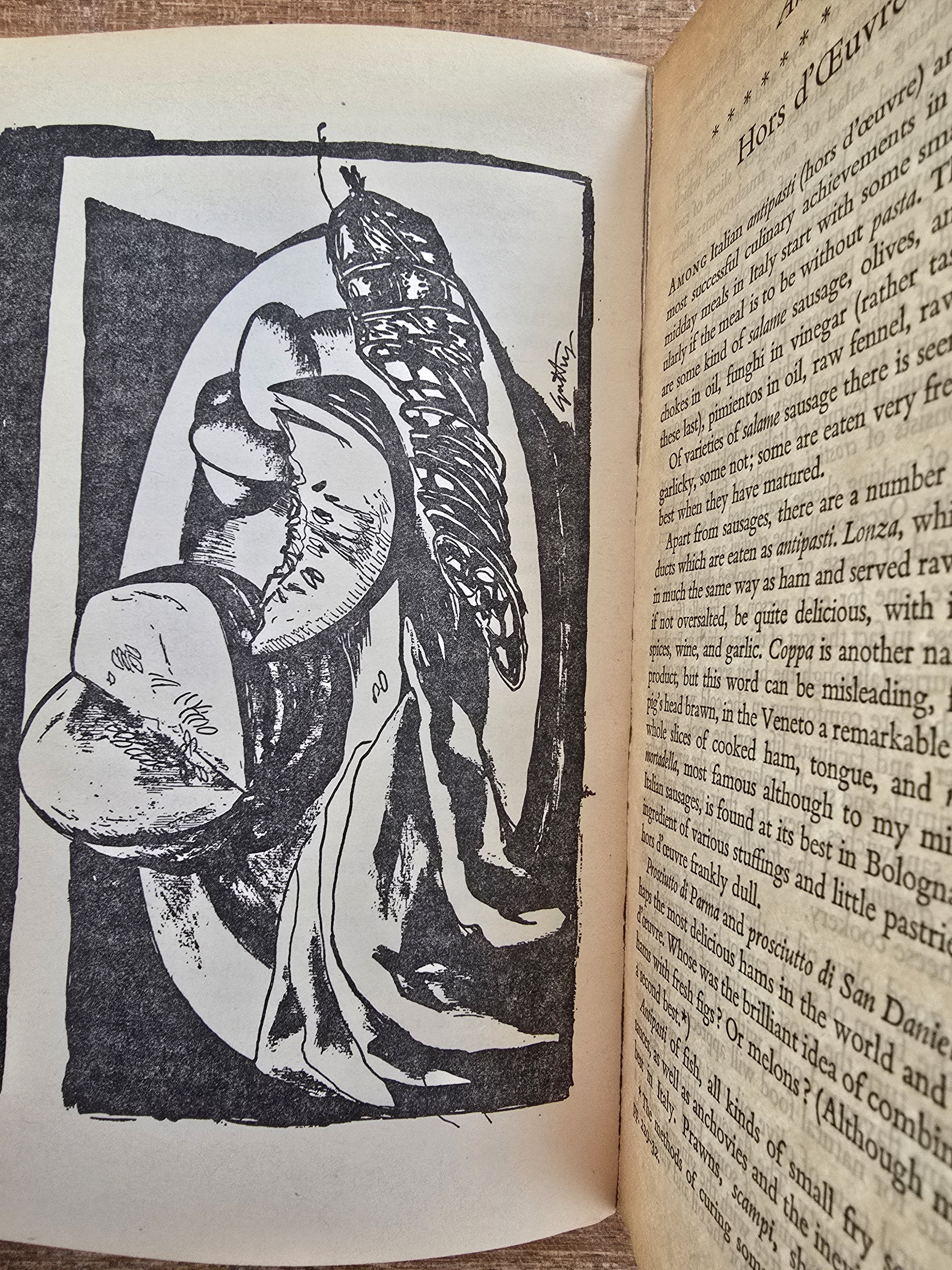 Vintage Penguin illustration introducing the Vegetables chapter