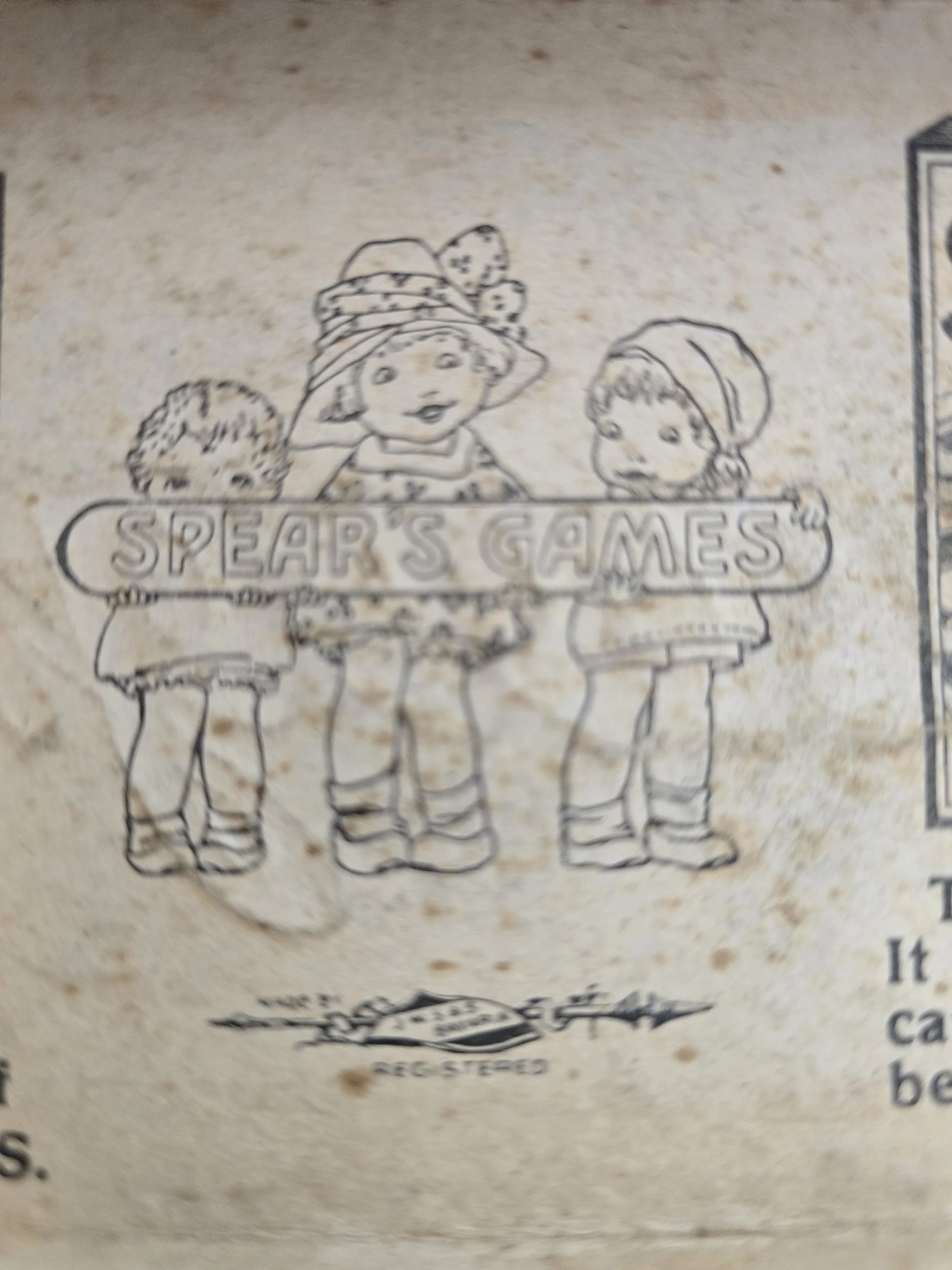 Spear's Games illustrated advertising panel