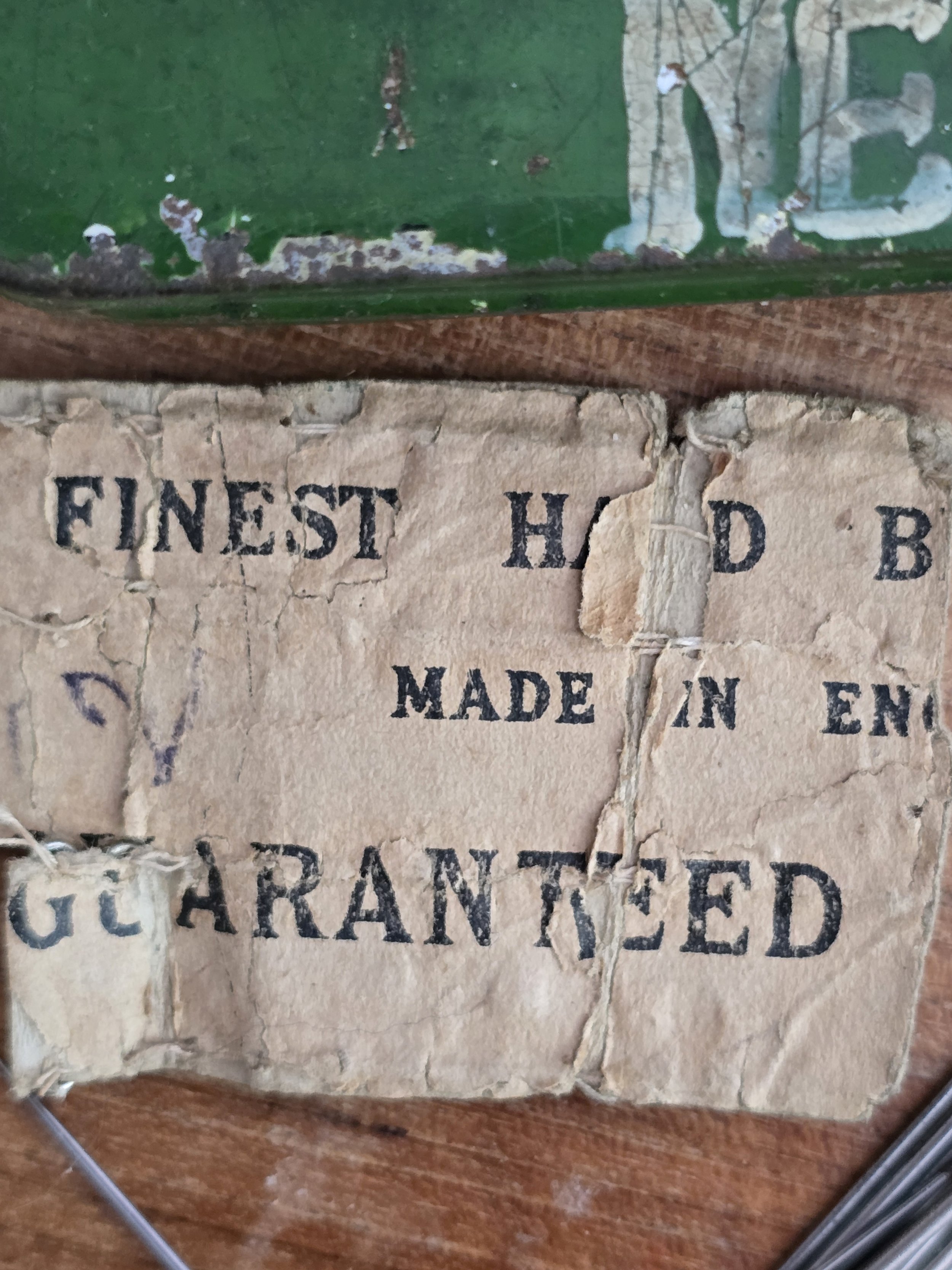 Vintage hard brass dress fasteners on original haberdashery display card, made in England.