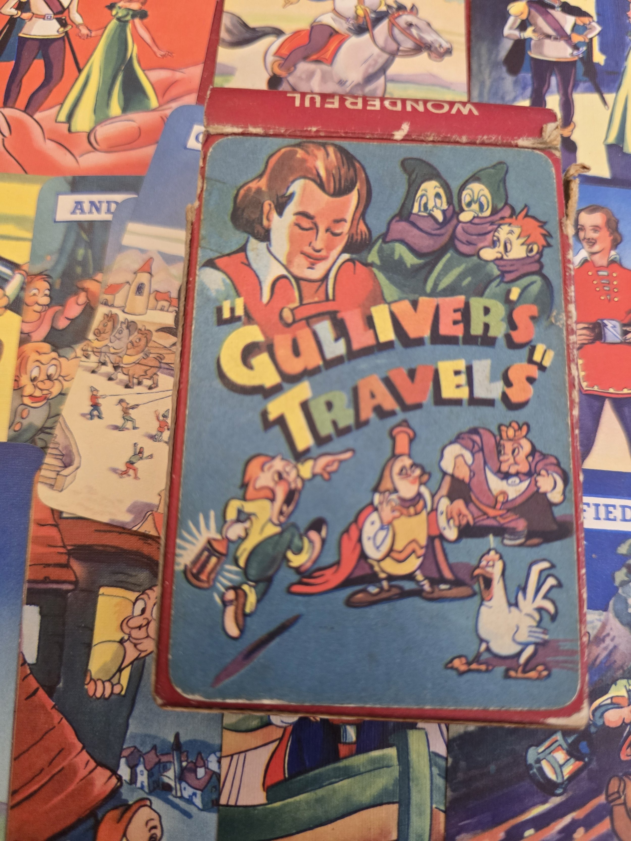 Vintage Gulliver's Travels card game in original illustrated box
