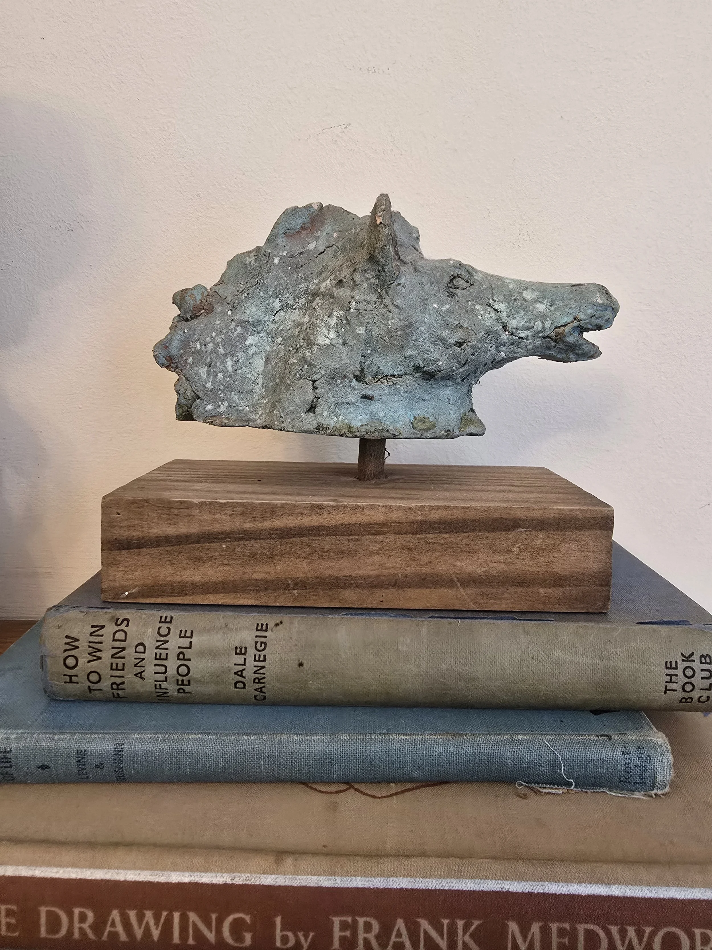 Weathered Sculptural Horse Head Fragment