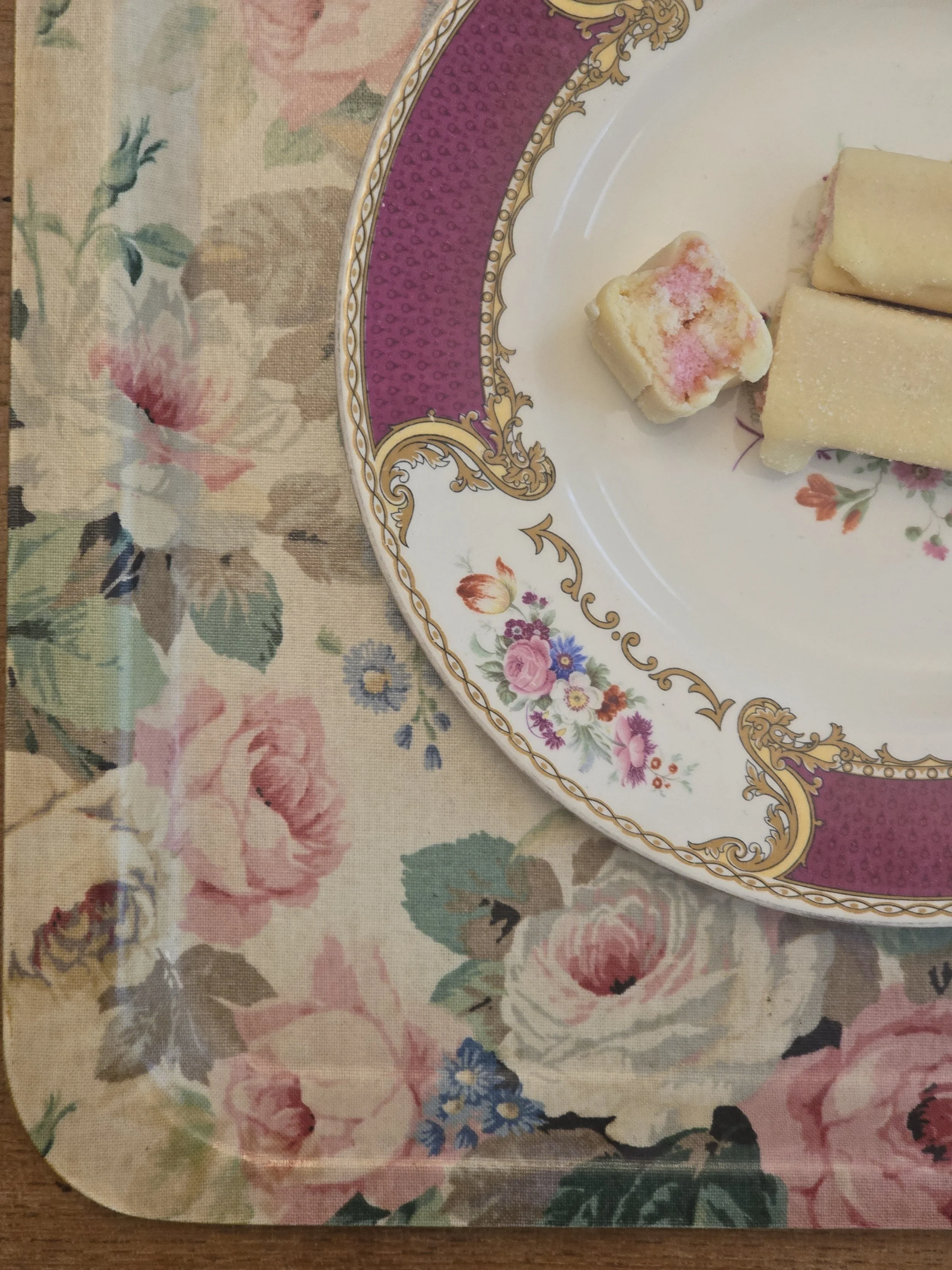 vintage fibreglass rose tray