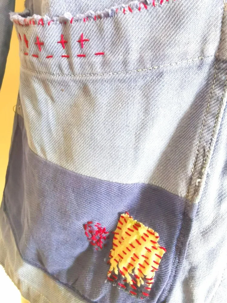 Replaced vintage buttons on front of jacket