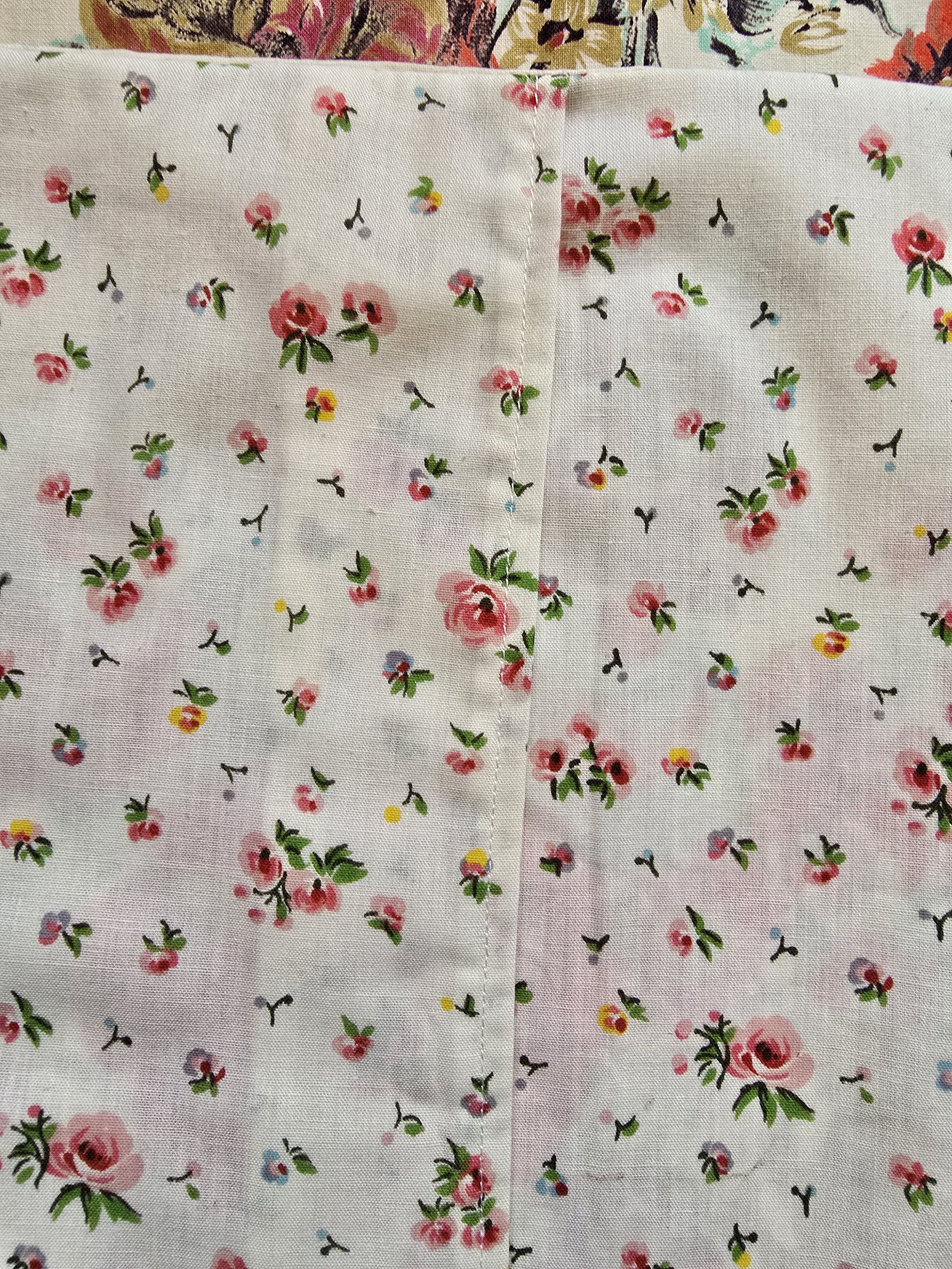Set of granny chic style cushion covers with mixed vintage florals