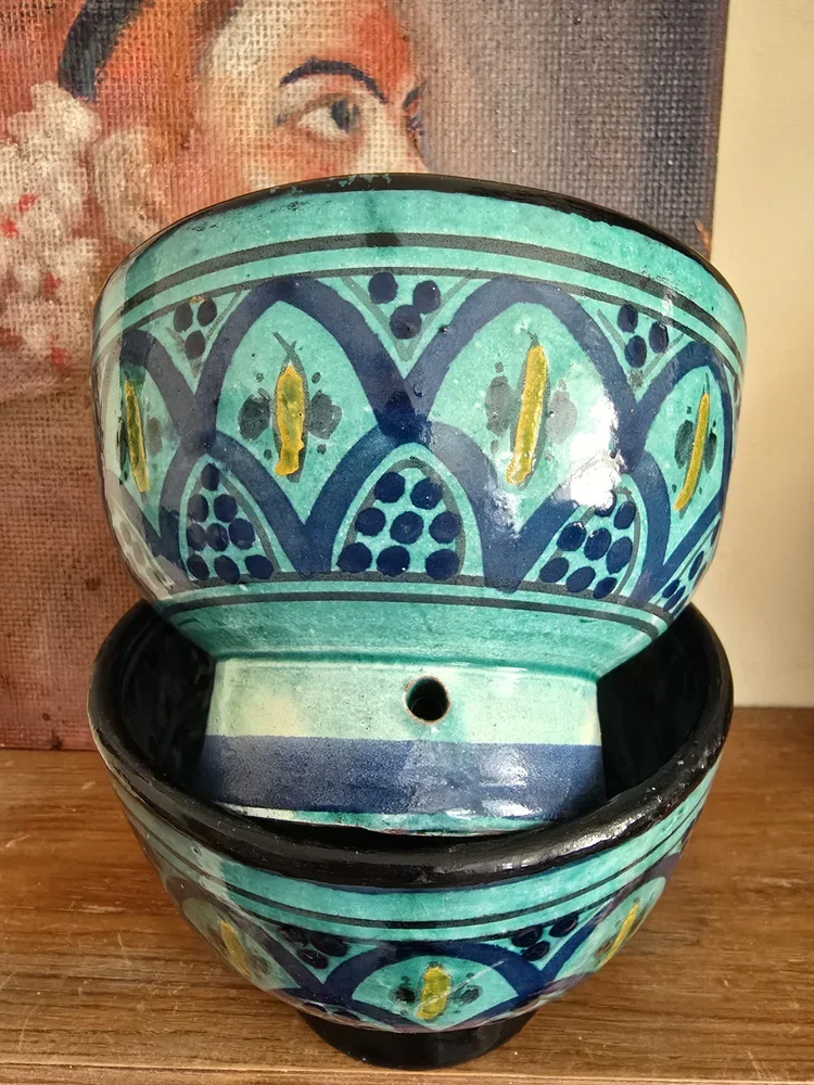 view of Zlafah bowl interior with floral medallion