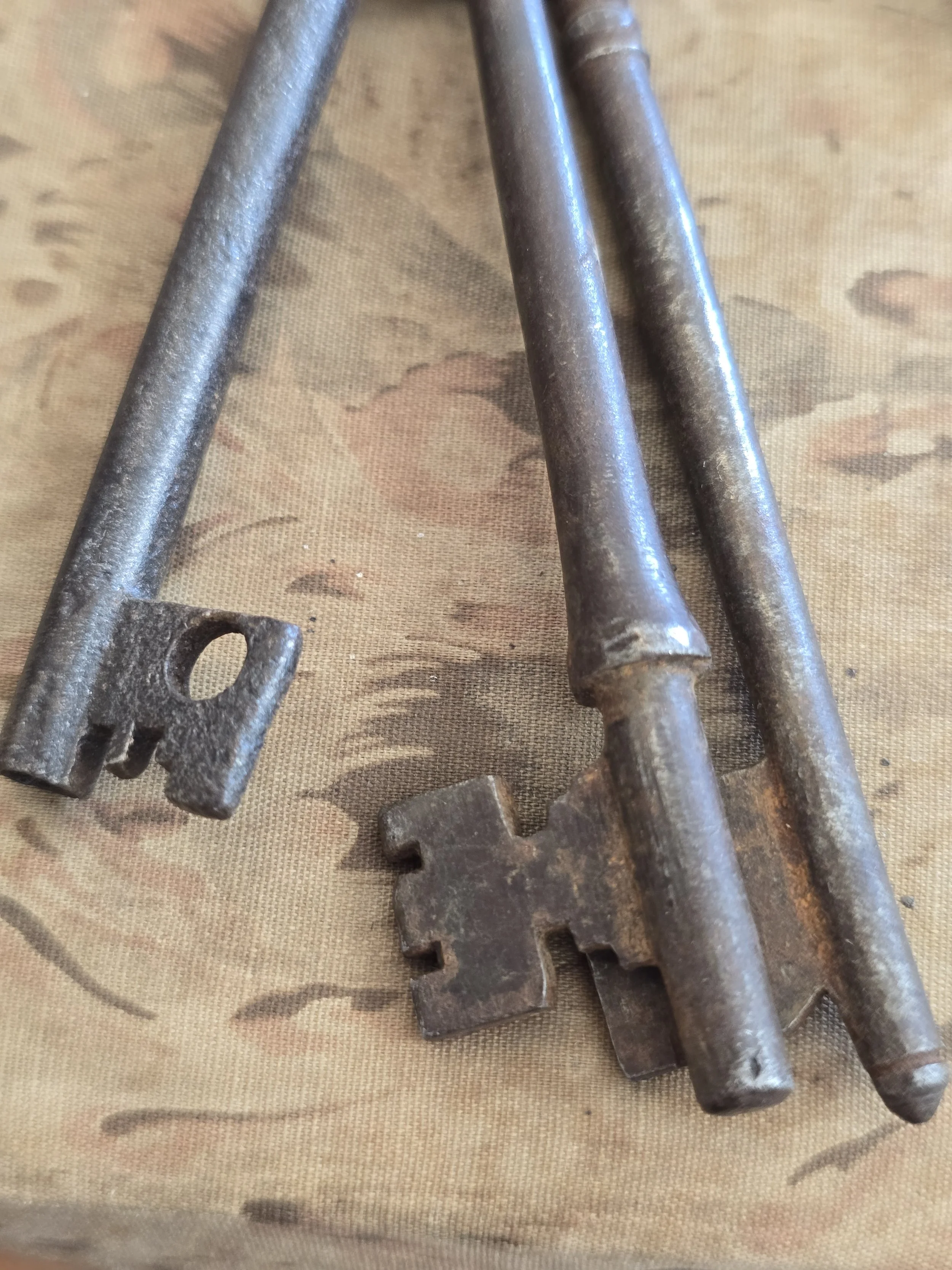Group of old decorative keys suitable for styling and display