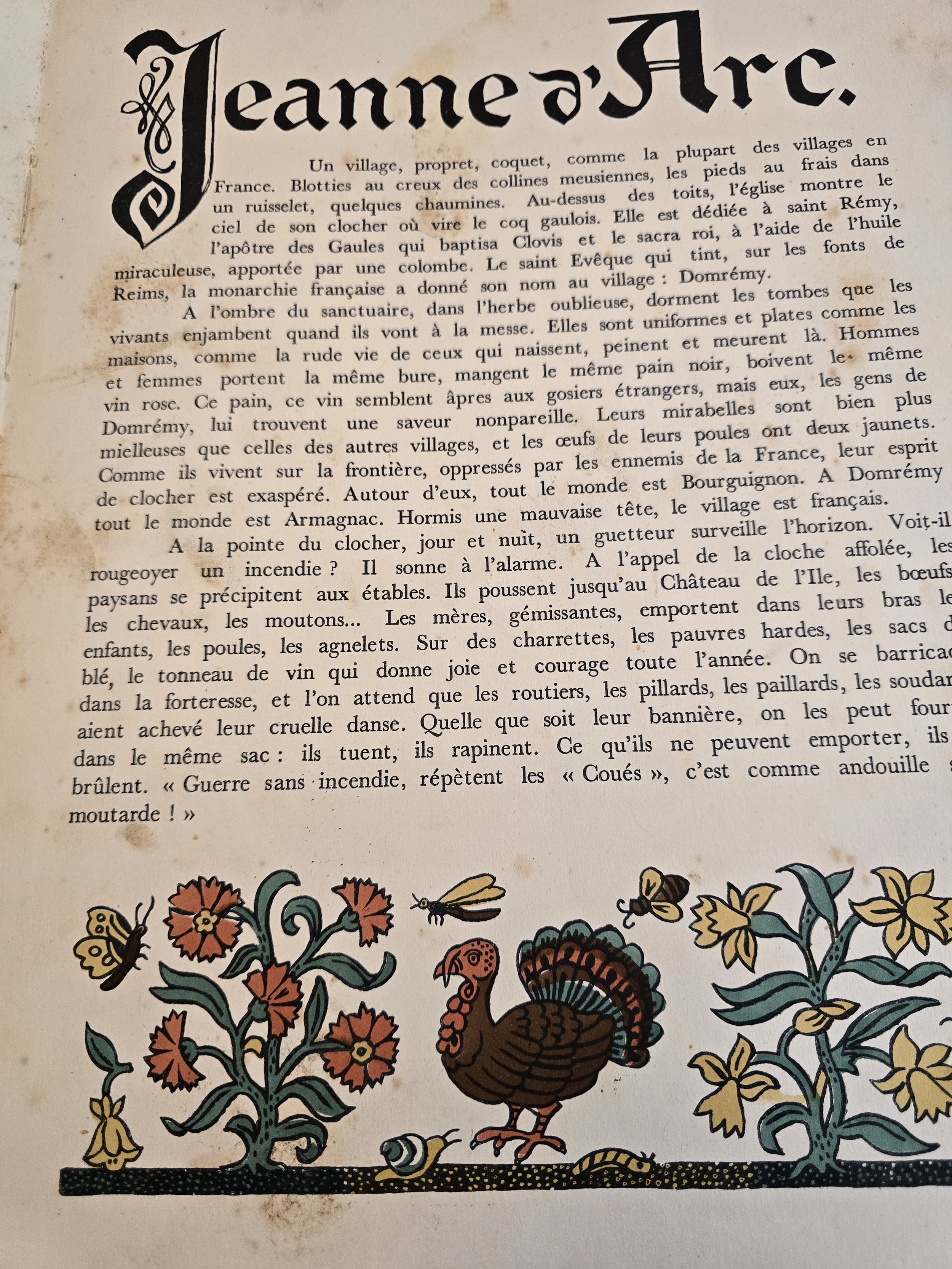Rare illustrated French Jeanne d’Arc volume with fifteenth century inspired design elements (Copy)