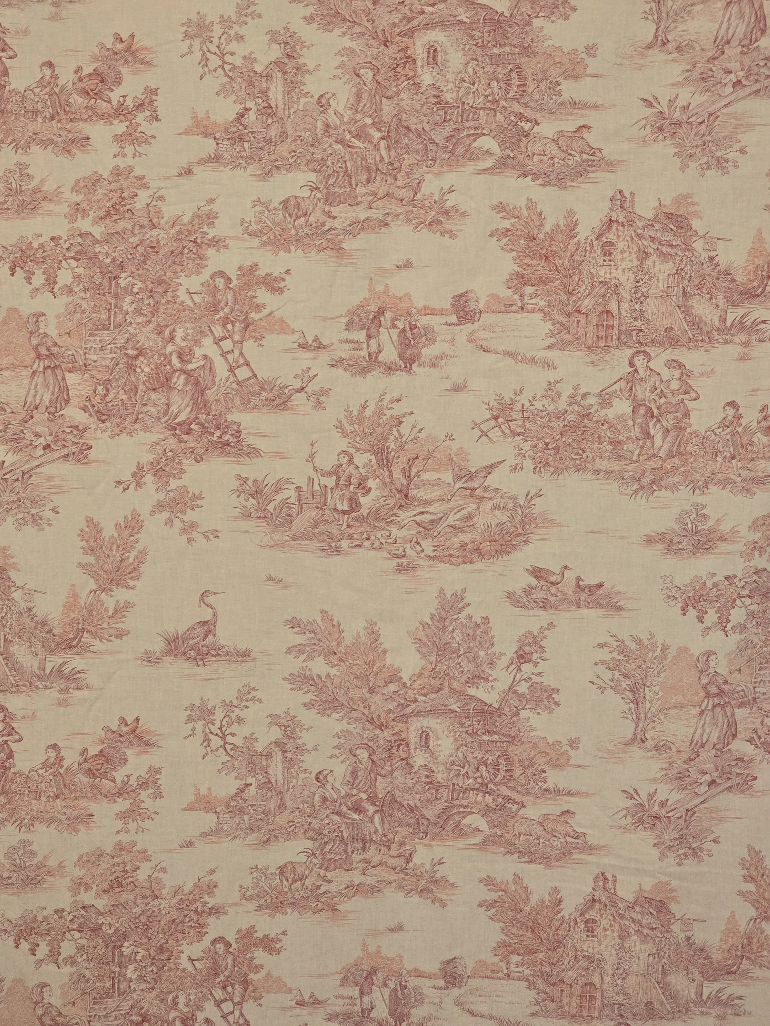 Original selvedge of MFTA Pastorale fabric marked Manufacture Française des Textiles d'Ameublement.