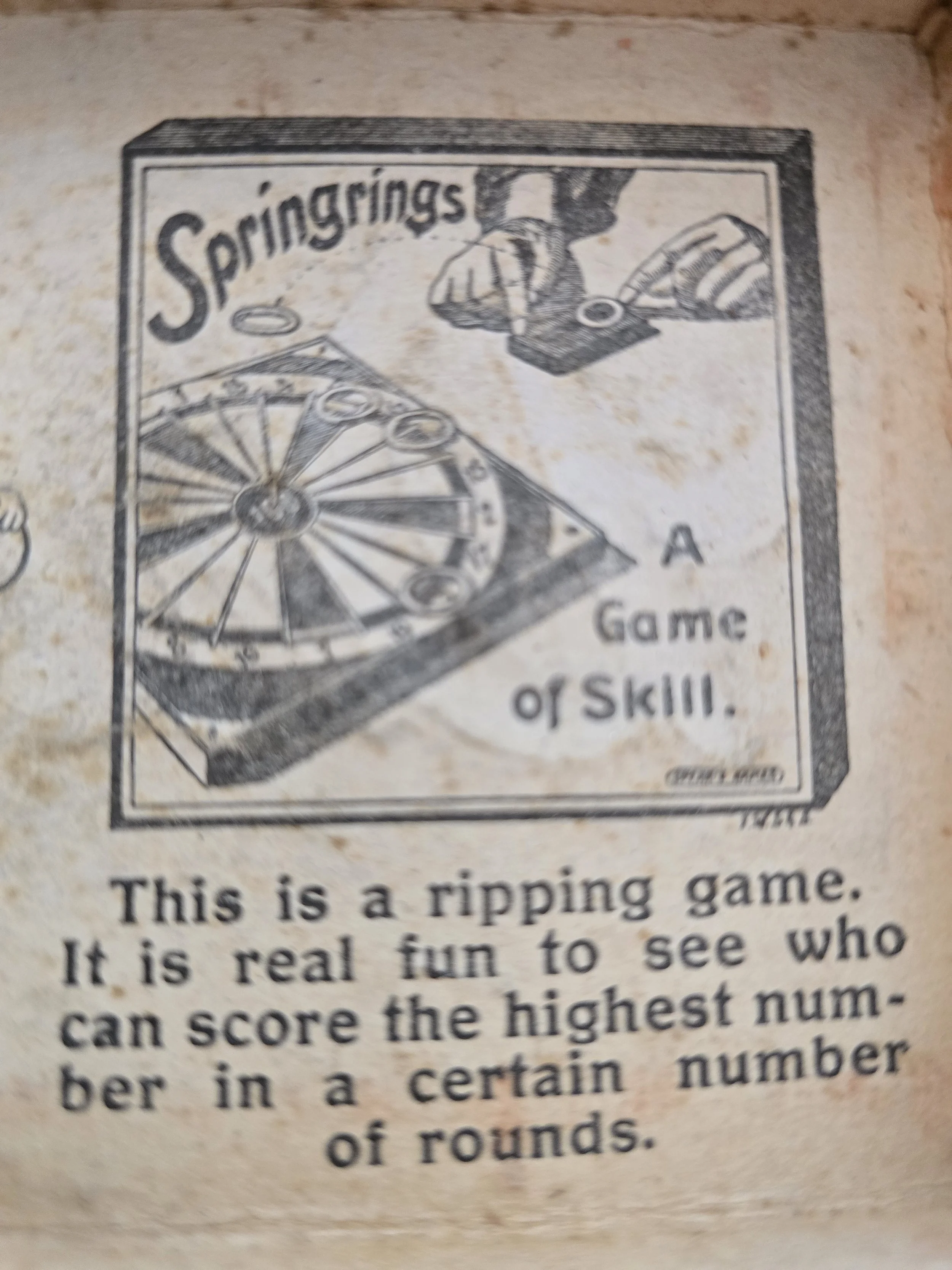 Spear's Games illustrated advertising panel