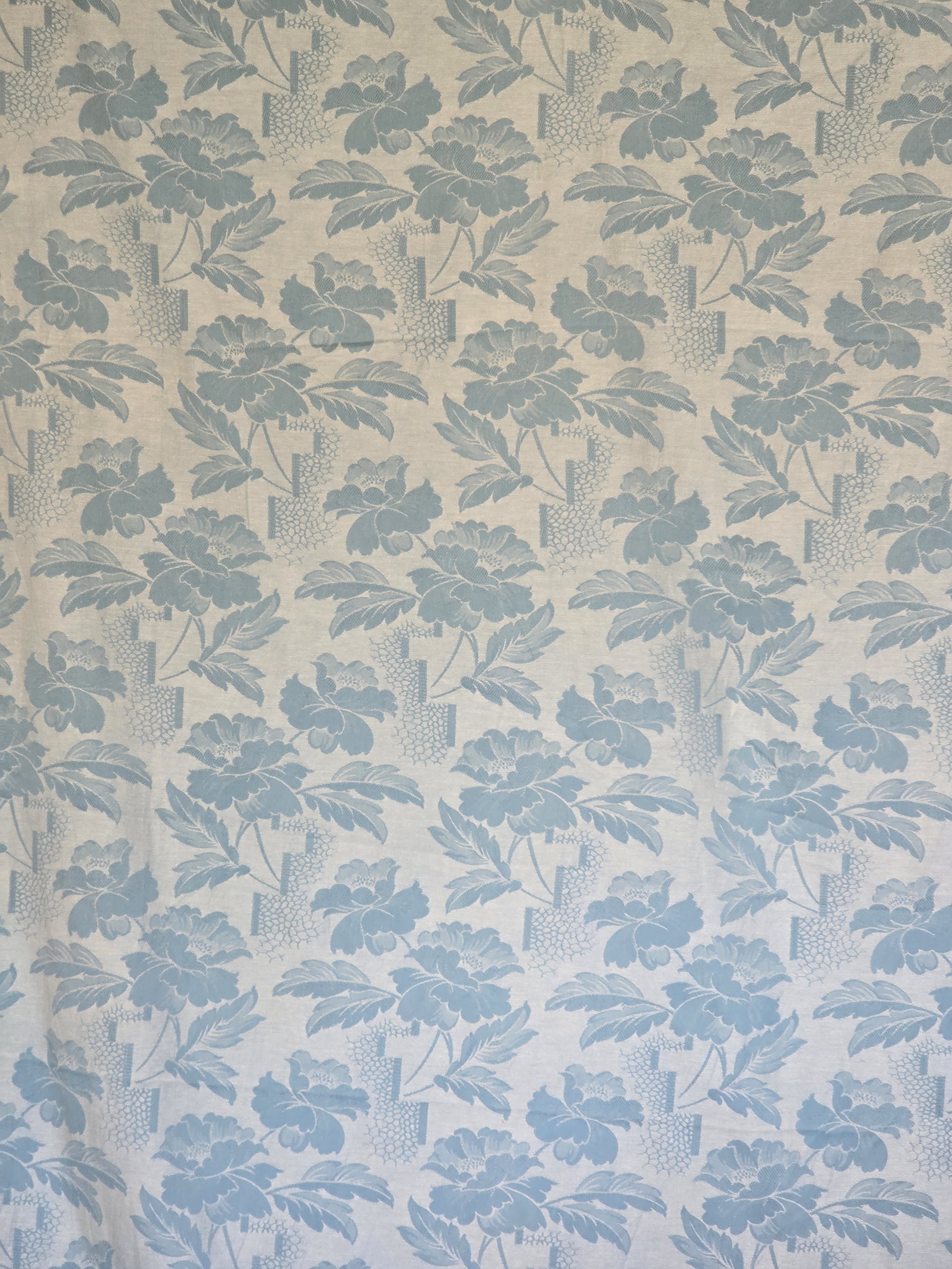 Reverse of the vintage coutil fabric showing weave contrast