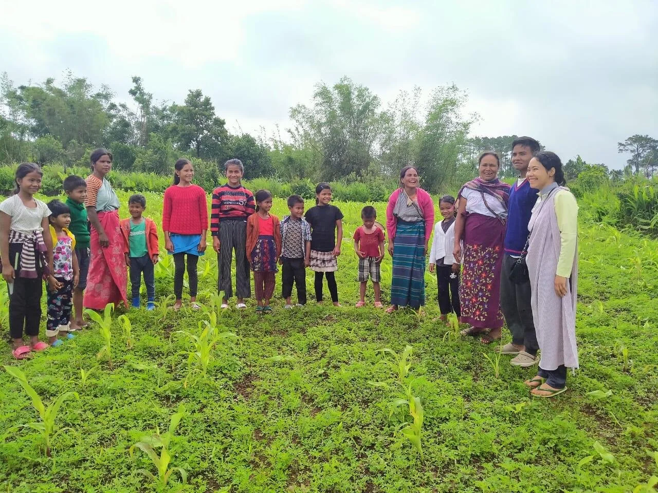 Our dear farmers with their beautiful children
