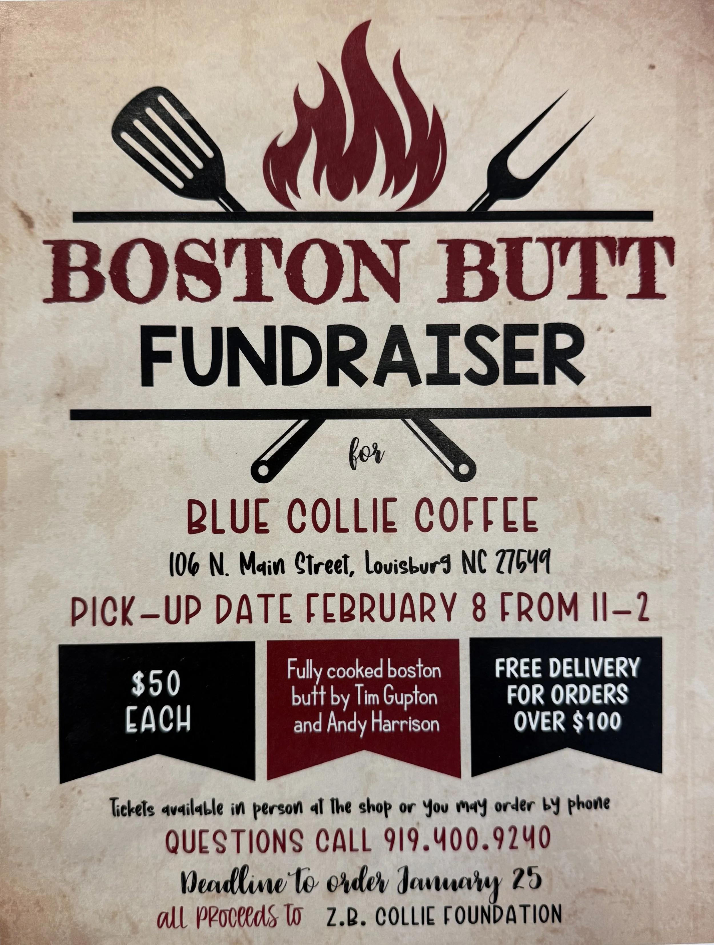 Boston Butt Fundraiser