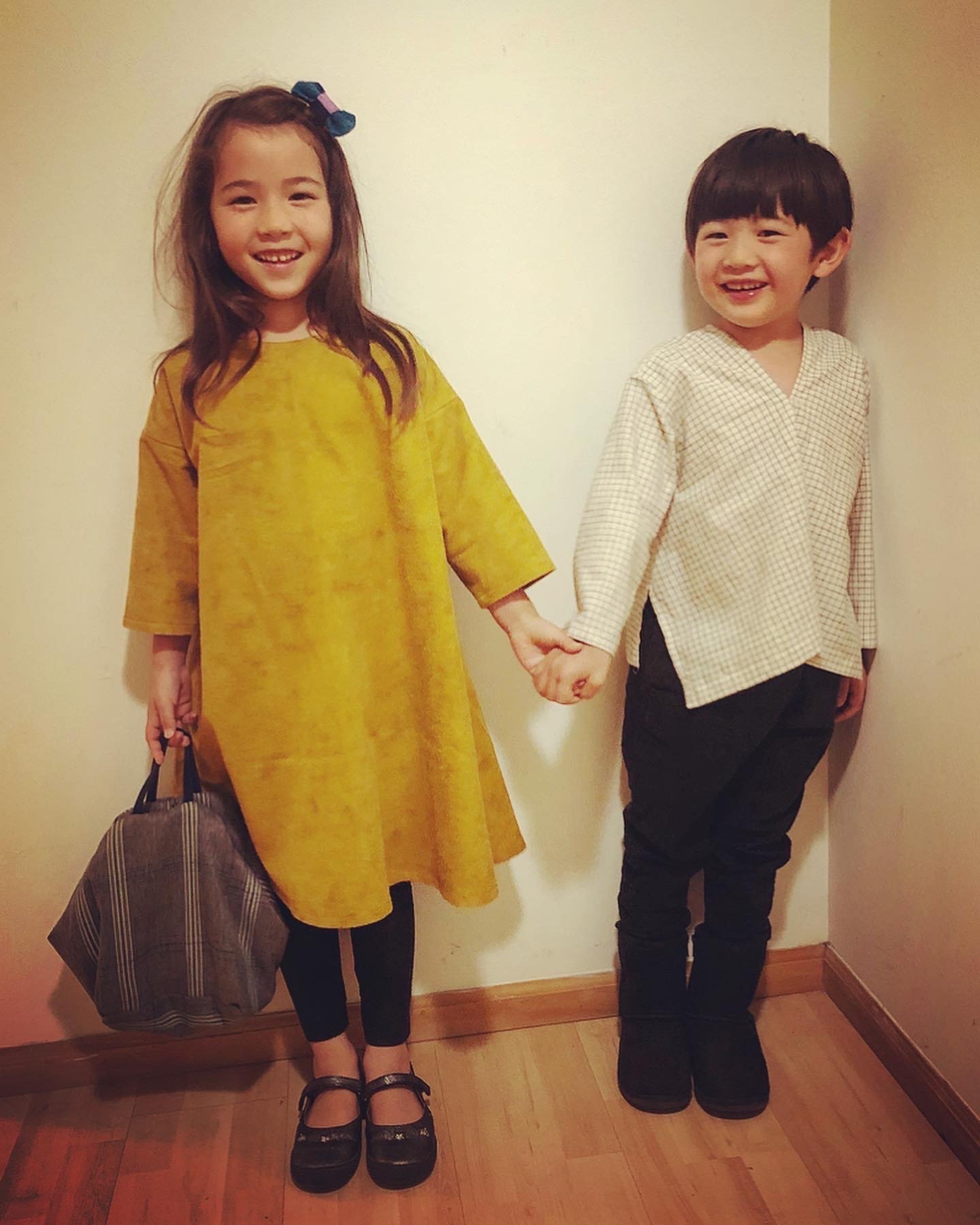 DRESS, BAG, PANTS AND UPCYCLED SHIRT