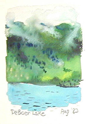  De Boer Lake 24 x 30 watercolor on paper 