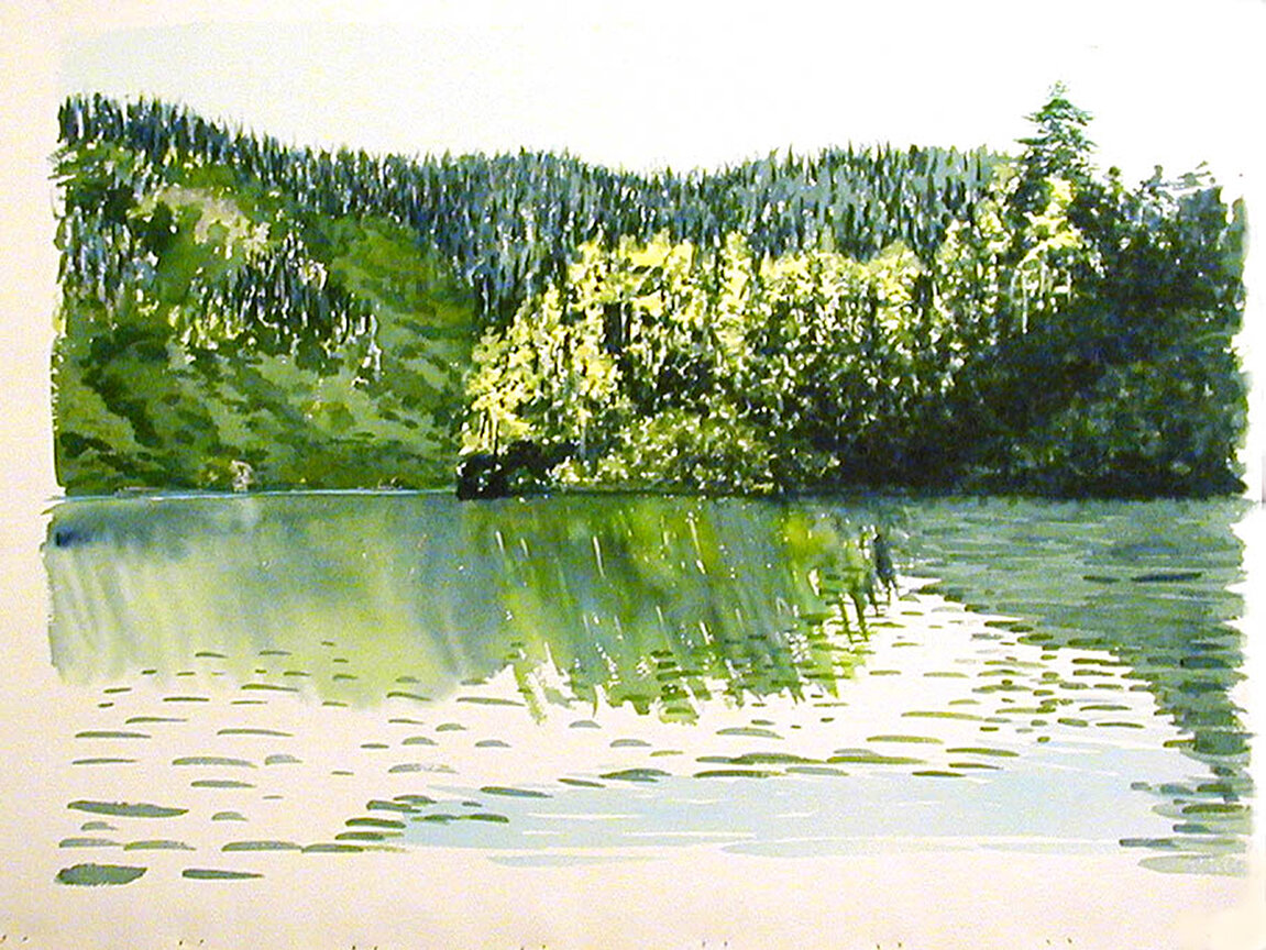  De Boer Lake 24 x 30 watercolor on paper 