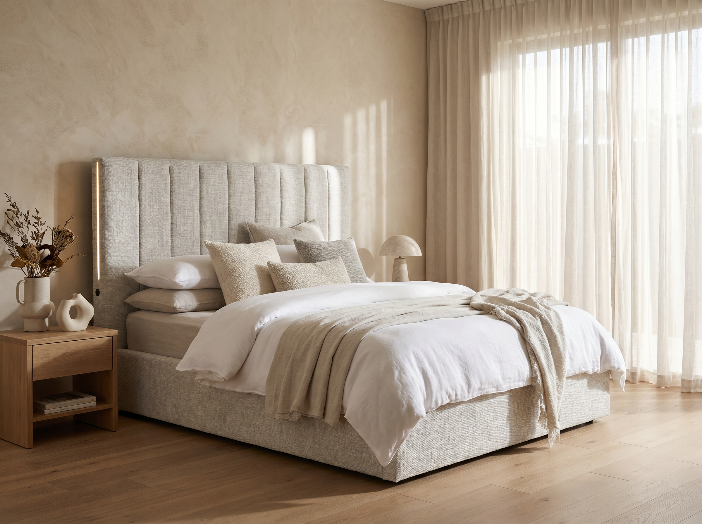 Ellie Gas Lift Fabric Bed