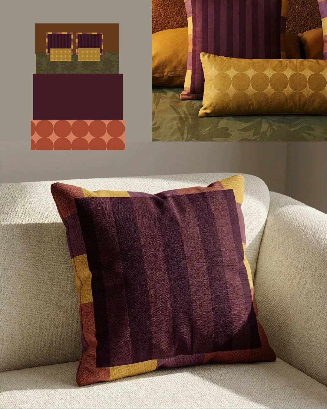 Showing how the color story started and how Gemini interpreted the color blocking