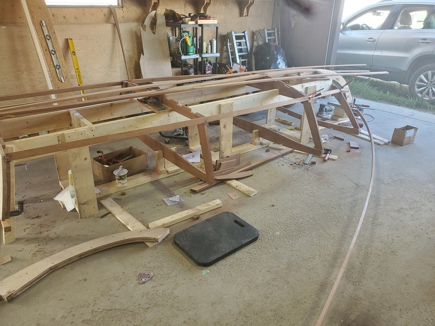 Figure 4 First layer of sheer attached at stem