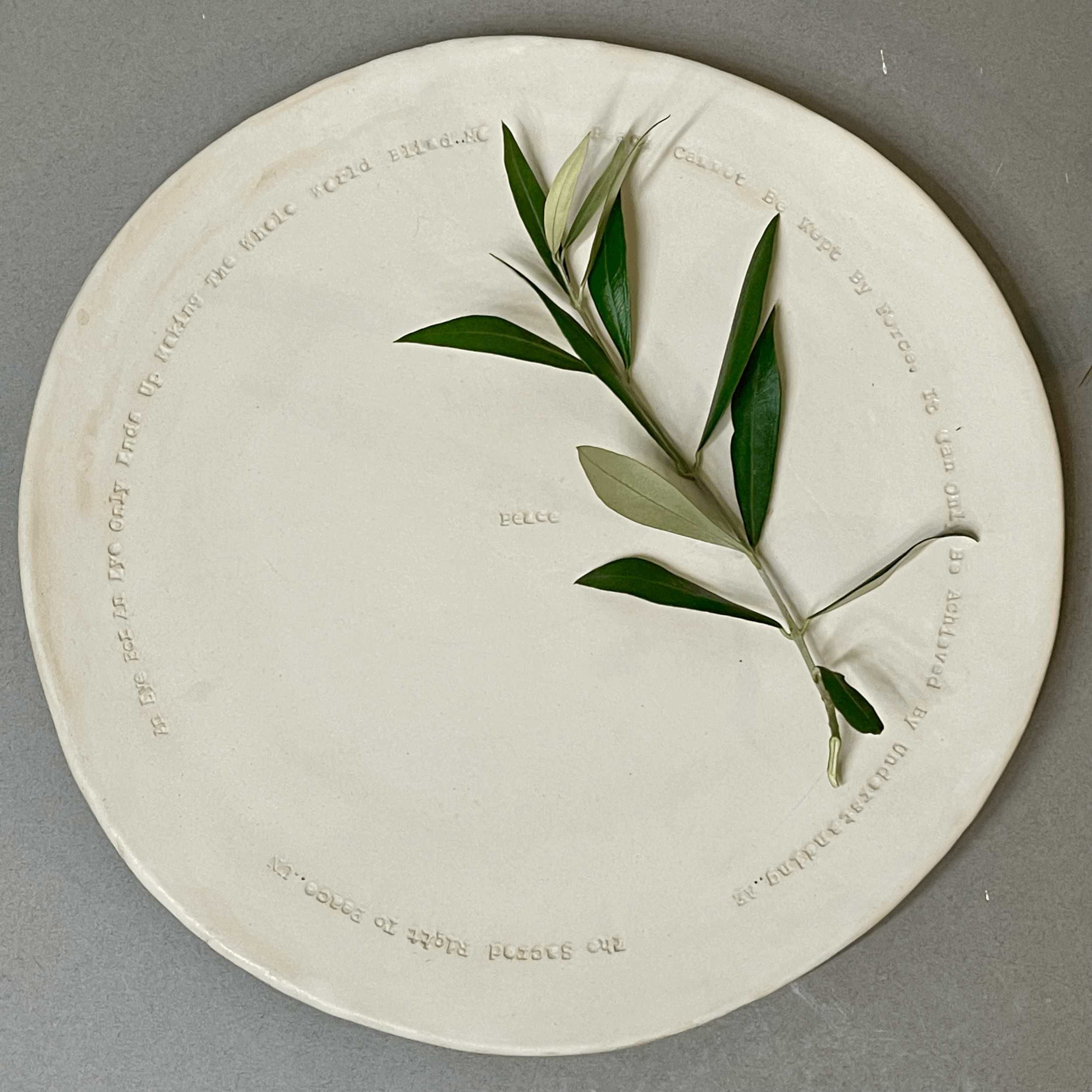Large Stoneware Peace Platter