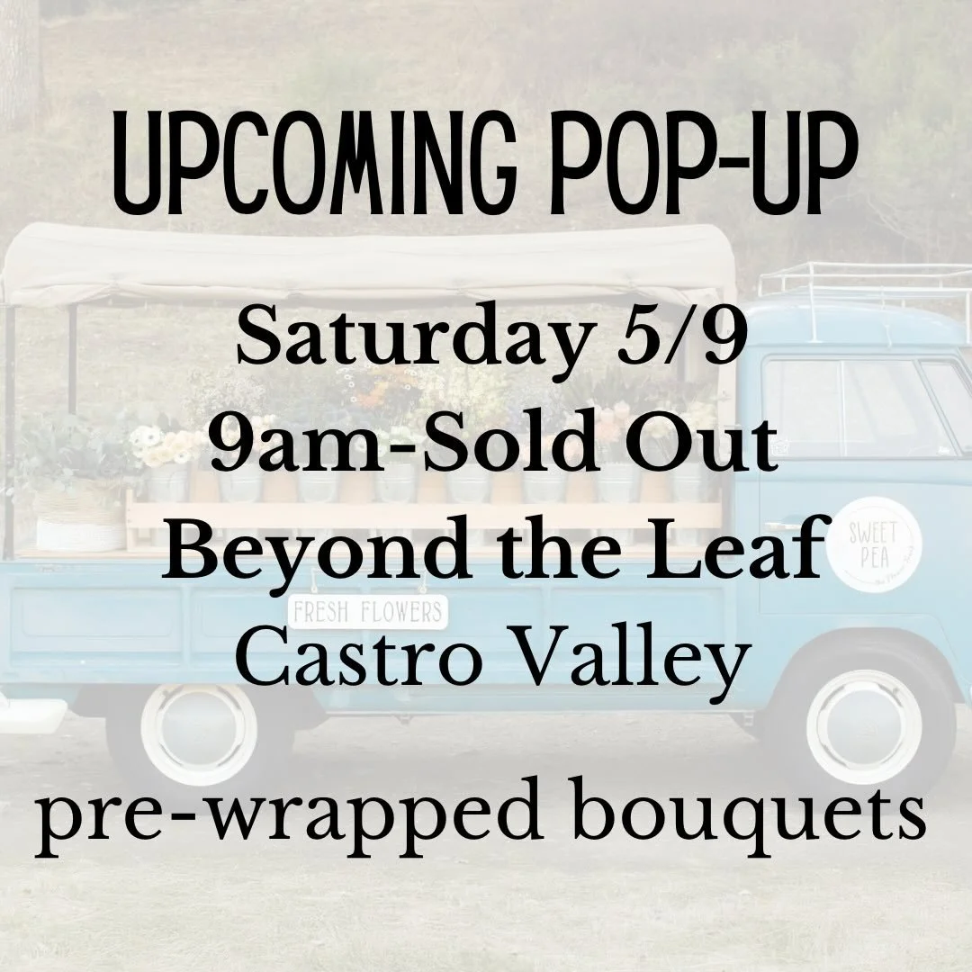 Saturday we&rsquo;ll be in front of @beyondtheleafcv with lovely bouquets for Mother&rsquo;s Day while supplies last💐💕

#sweetpeatheflowertruck
