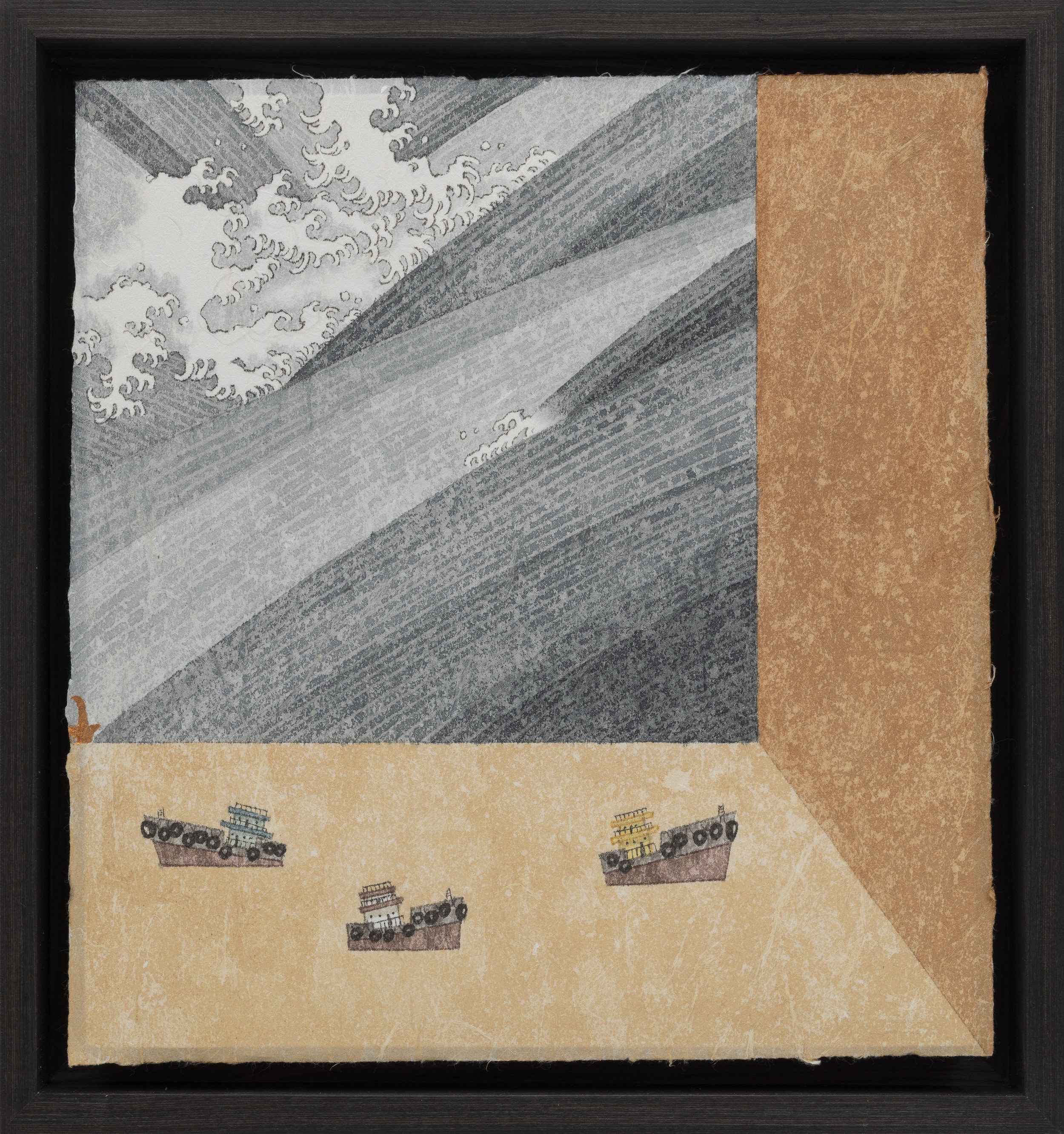 沈君怡 浮世柜 15 2026 铜箔水墨纸本设色 33×31cm.JPG