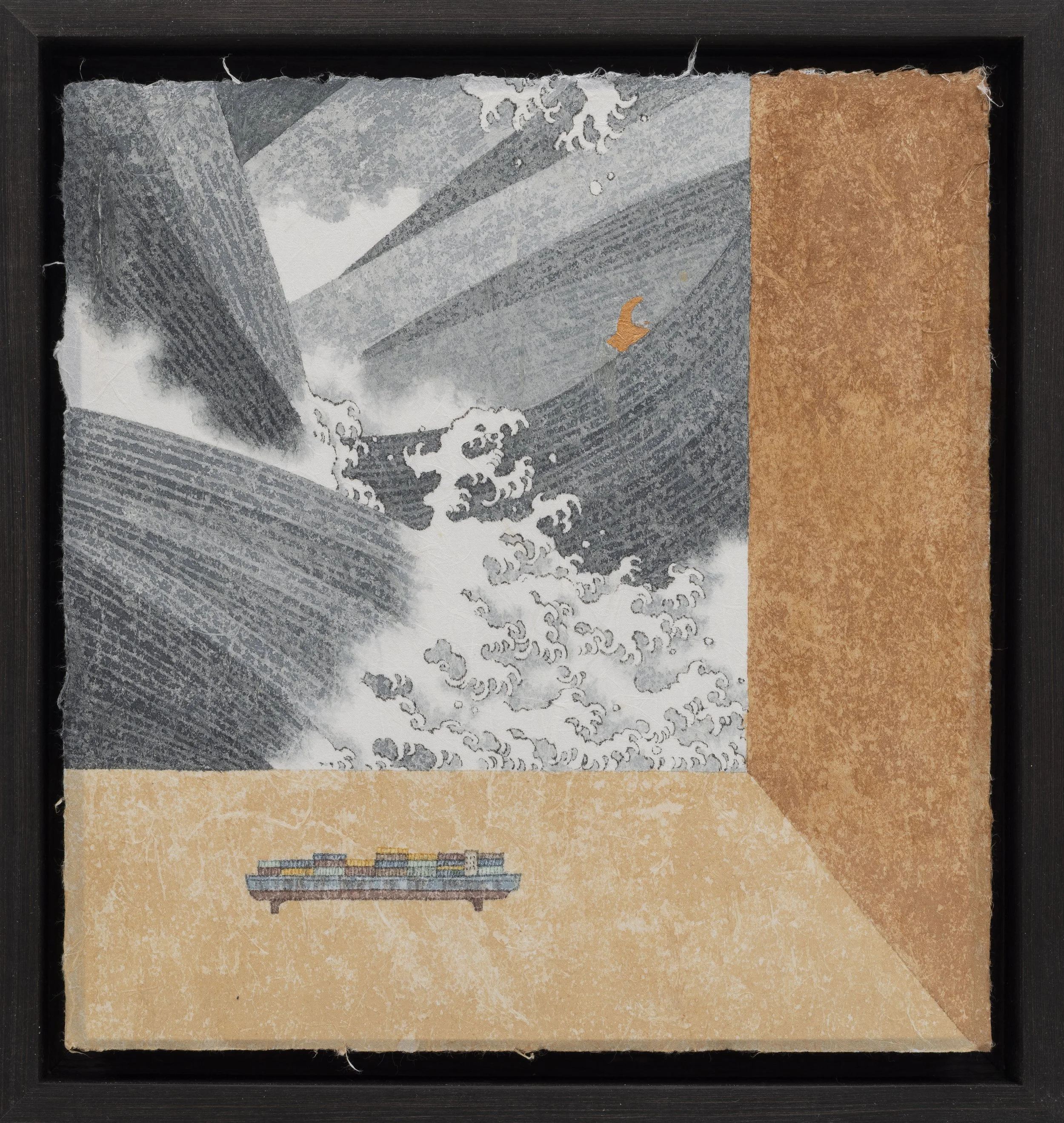 沈君怡 浮世柜 5 2026 铜箔水墨纸本设色 33×31cm.JPG