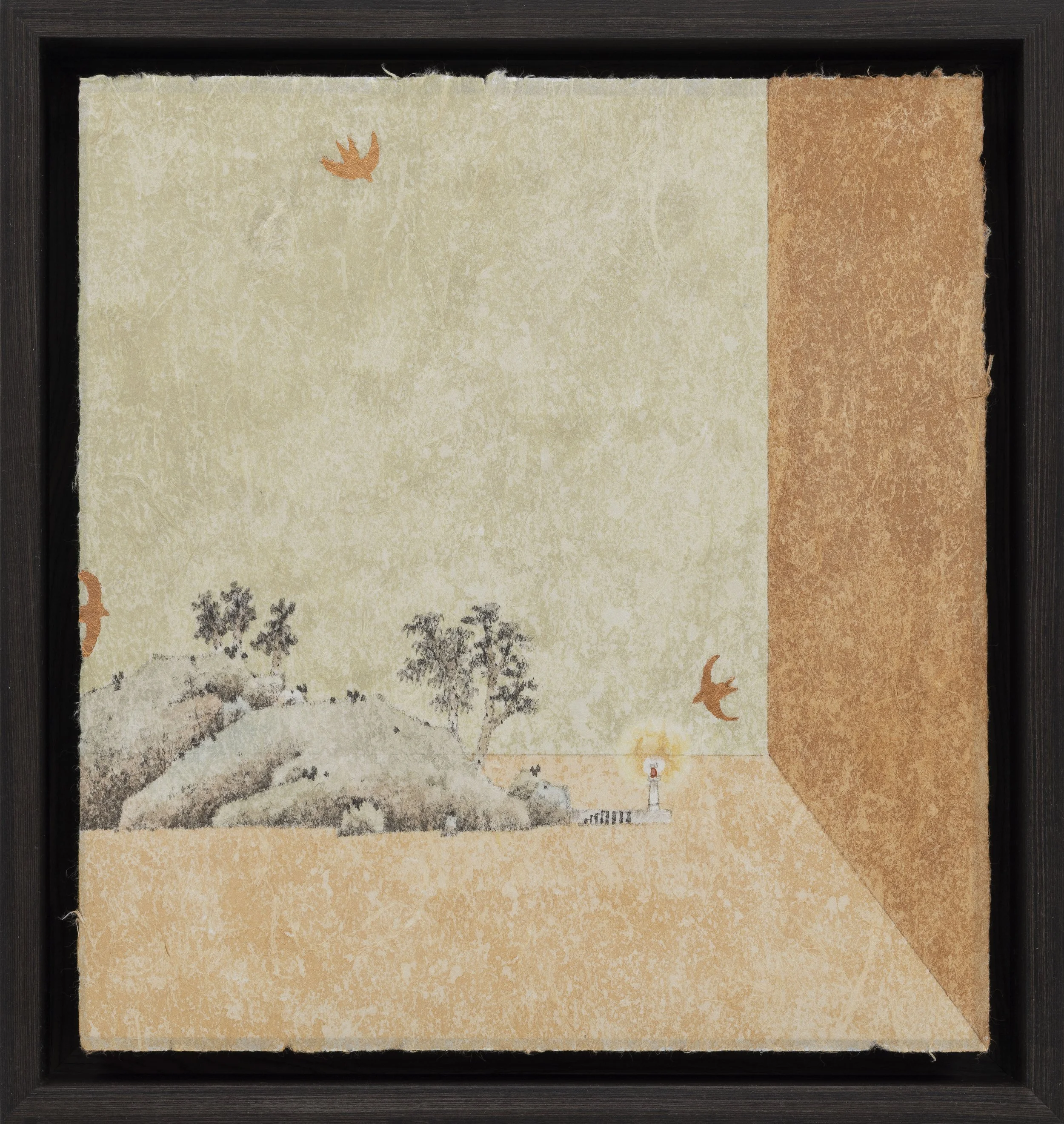 沈君怡 浮世柜 17 2026 铜箔水墨纸本设色 33×31cm.JPG