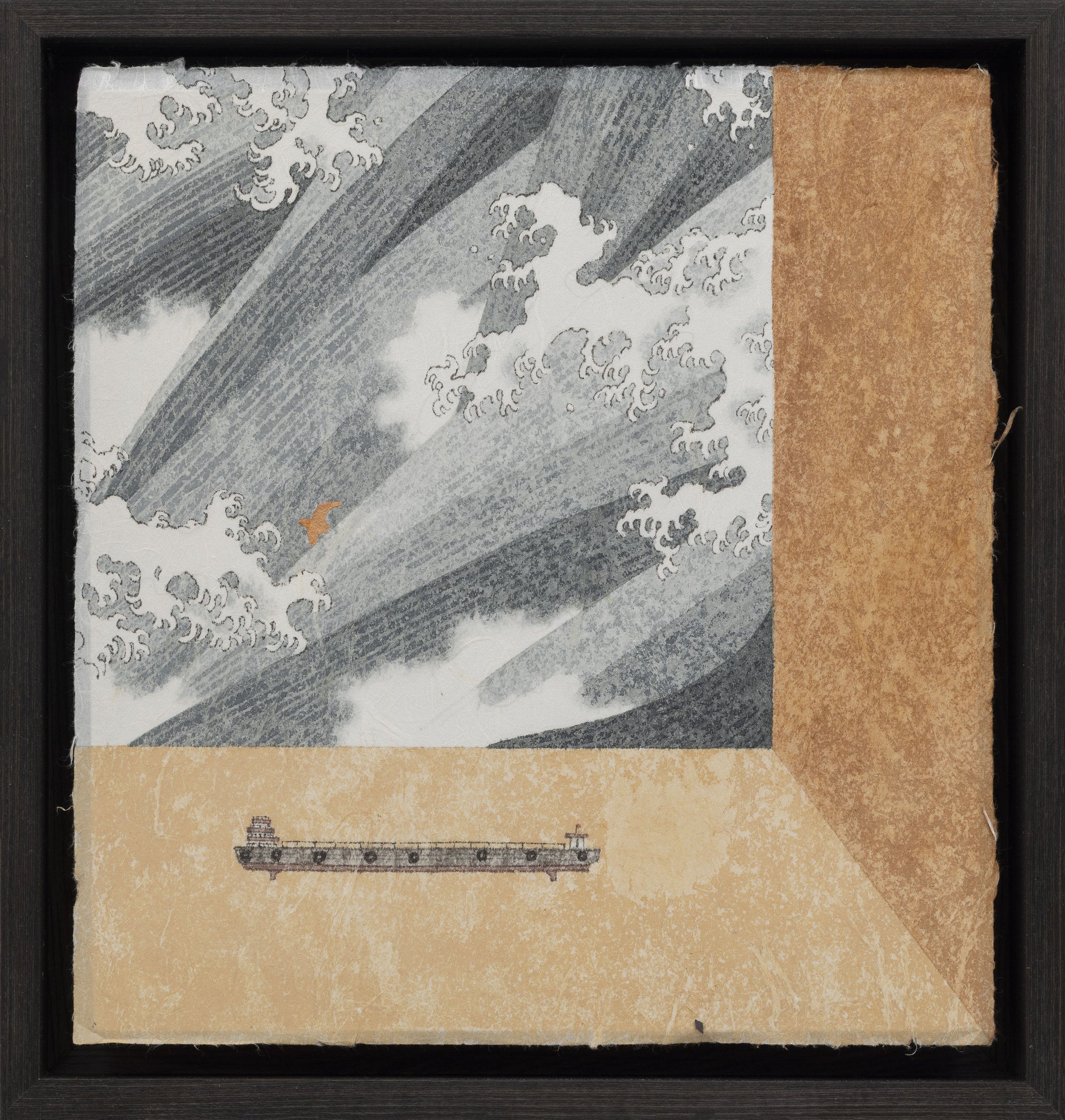 沈君怡 浮世柜 12 2026 铜箔水墨纸本设色 33×31cm.JPG