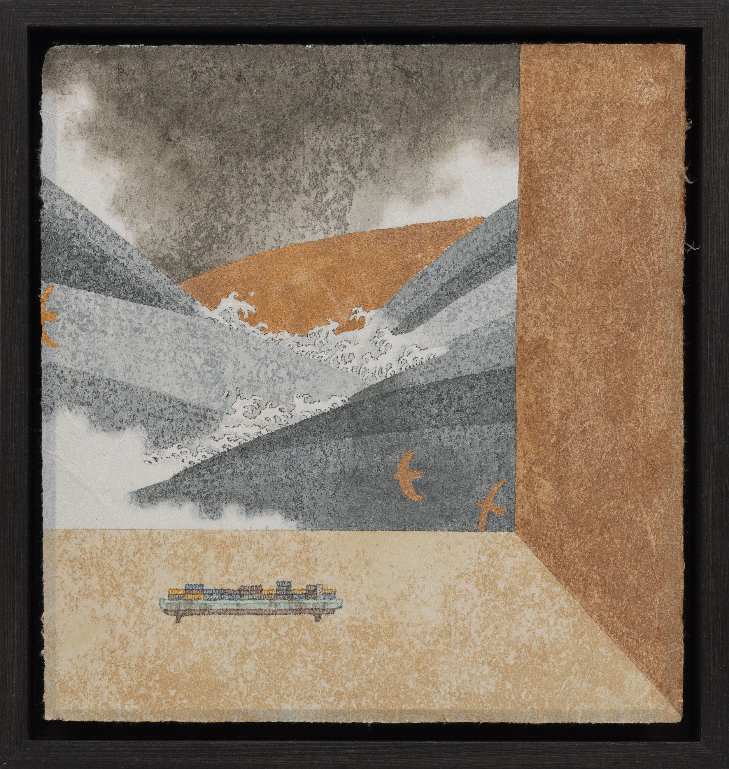 沈君怡 浮世柜 2 2026 铜箔水墨纸本设色 33×31cm.JPG