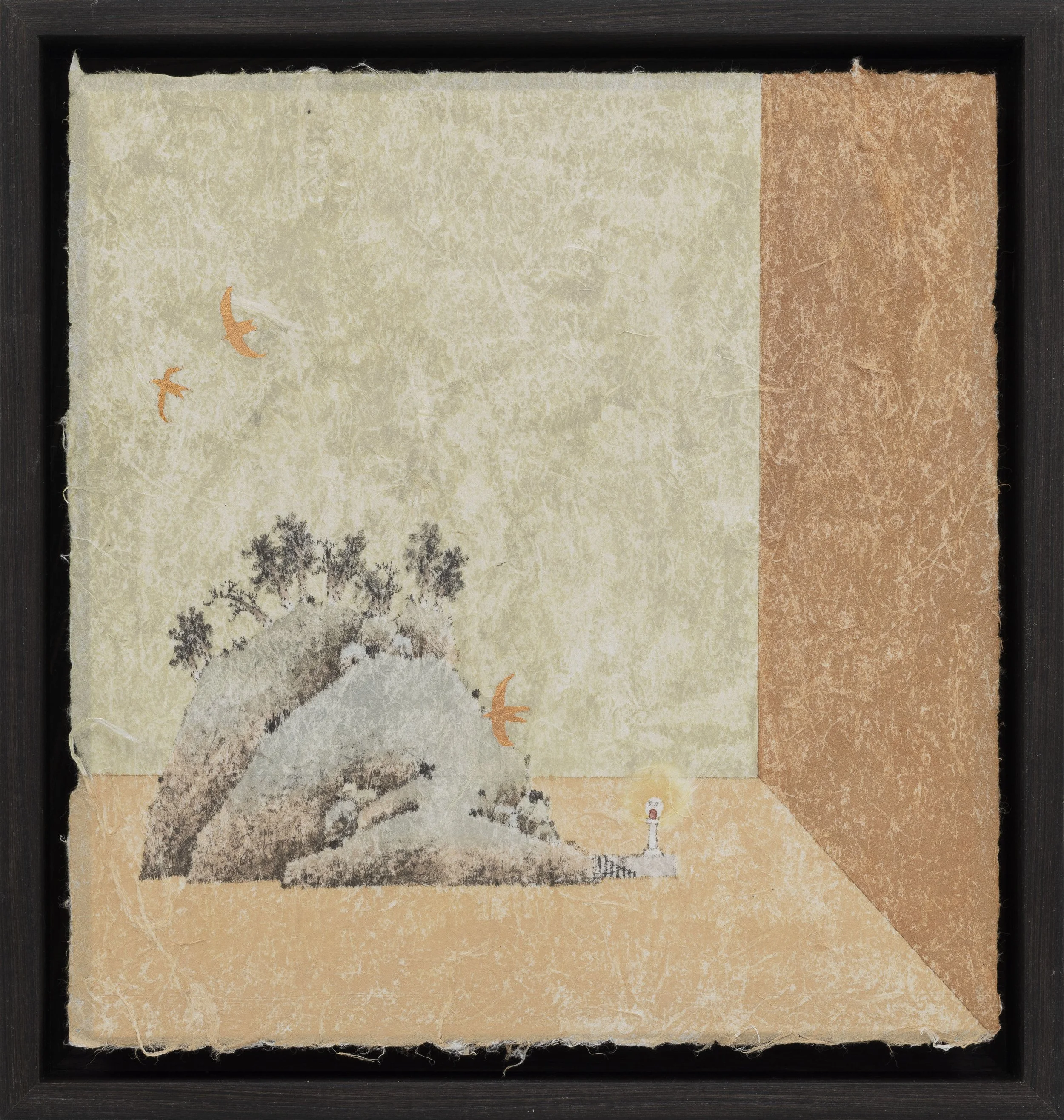 沈君怡 浮世柜 3 2026 铜箔水墨纸本设色 33×31cm.JPG