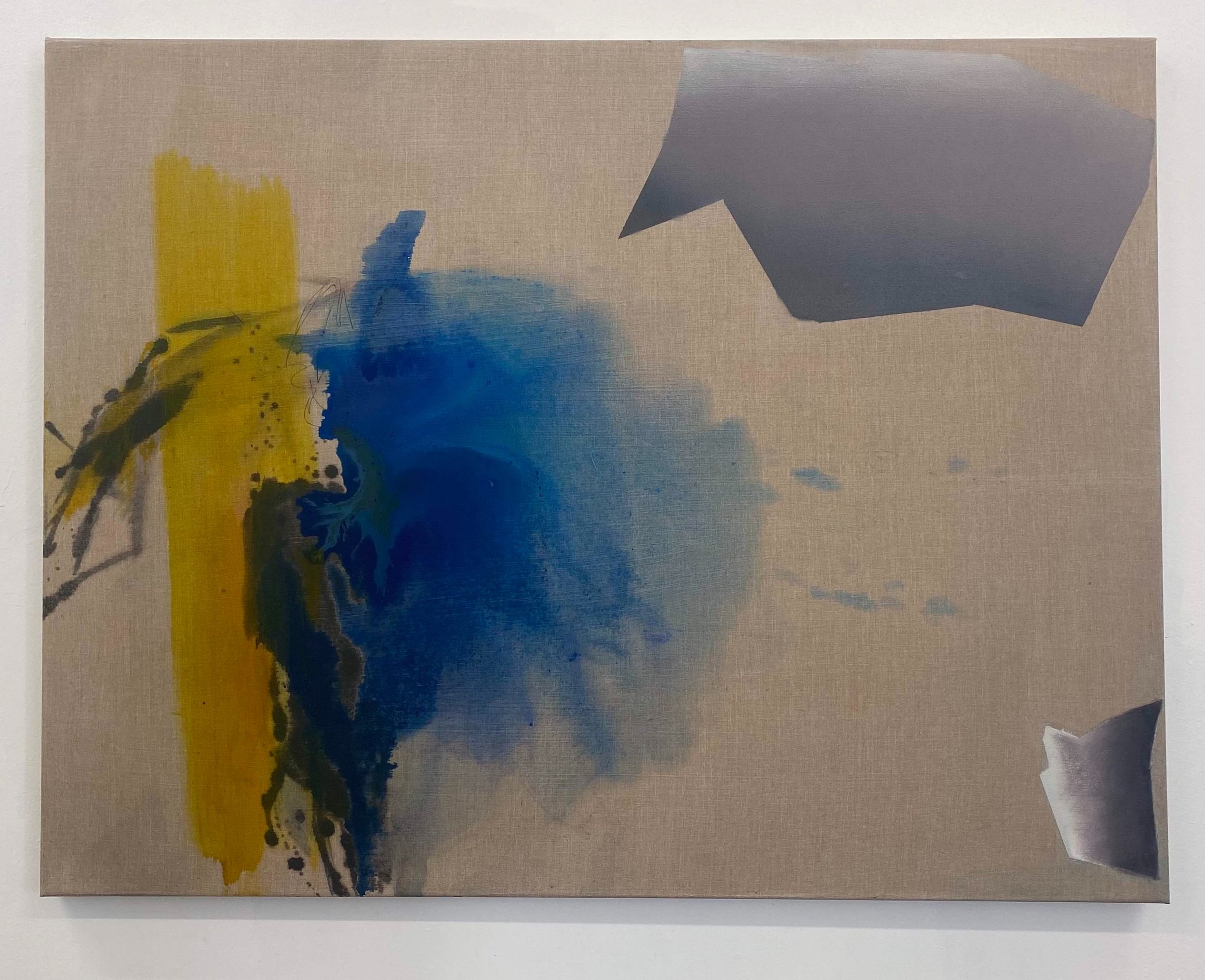 Acrylic, oil and spray paint on canvas 100cm x 135cm