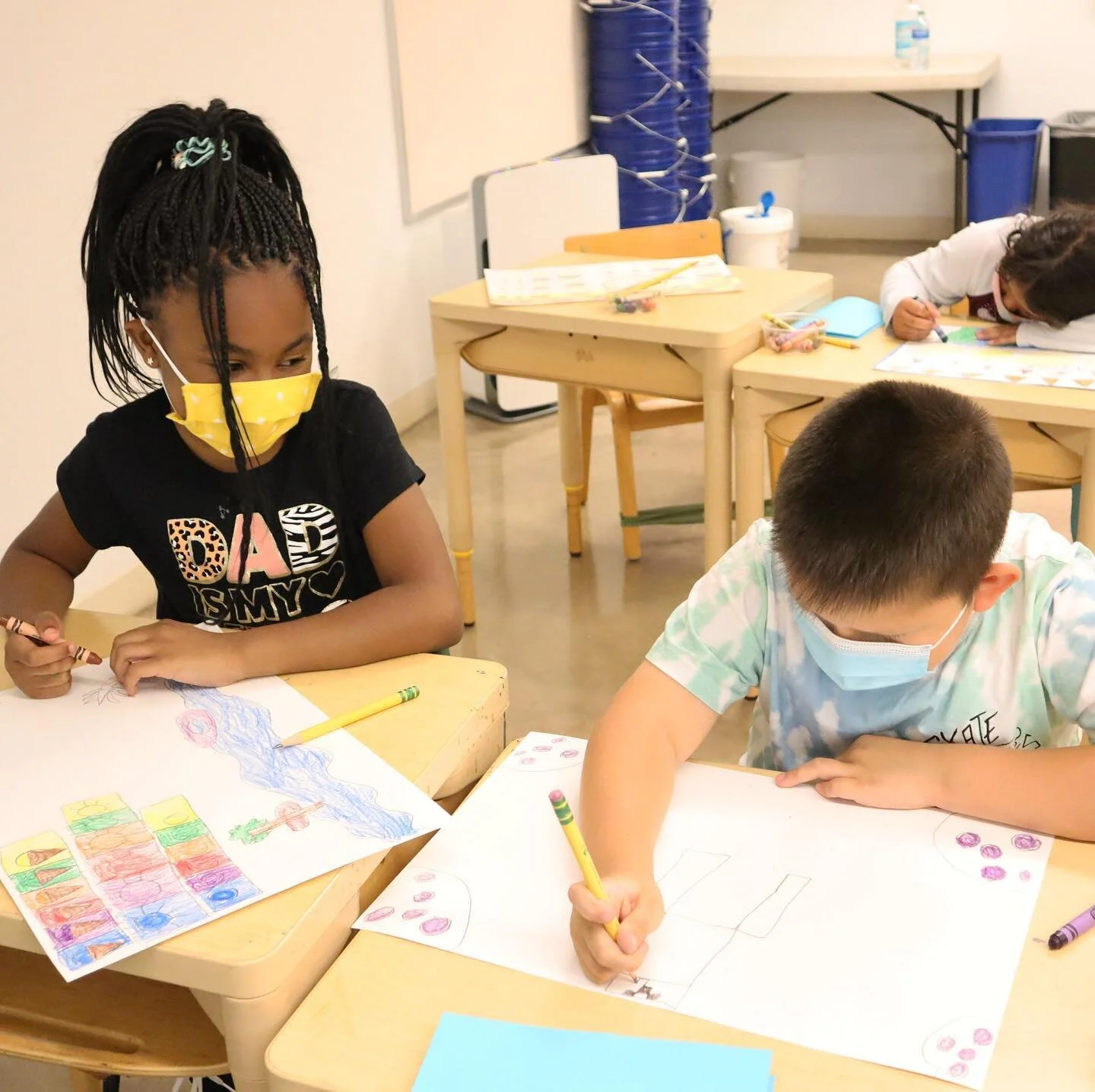 Horizons students have been making some beautiful art this summer with @camilovillastudio! We love to see their creative selves thrive 🤩 #SummerLearningWeek #MakeaMasterpiece