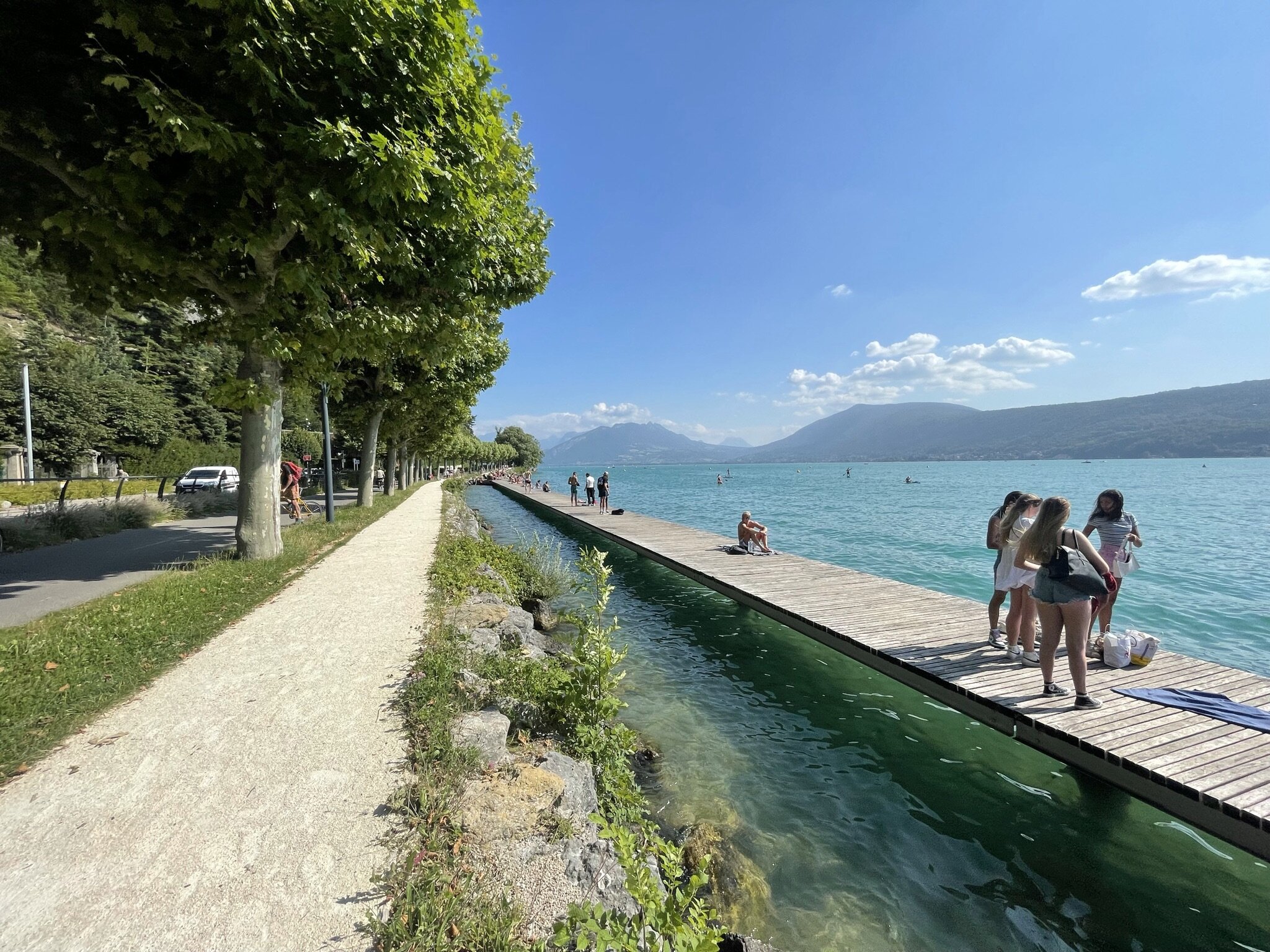  The boardwalk that is a great place for a swim near Annecy Le Vieux 