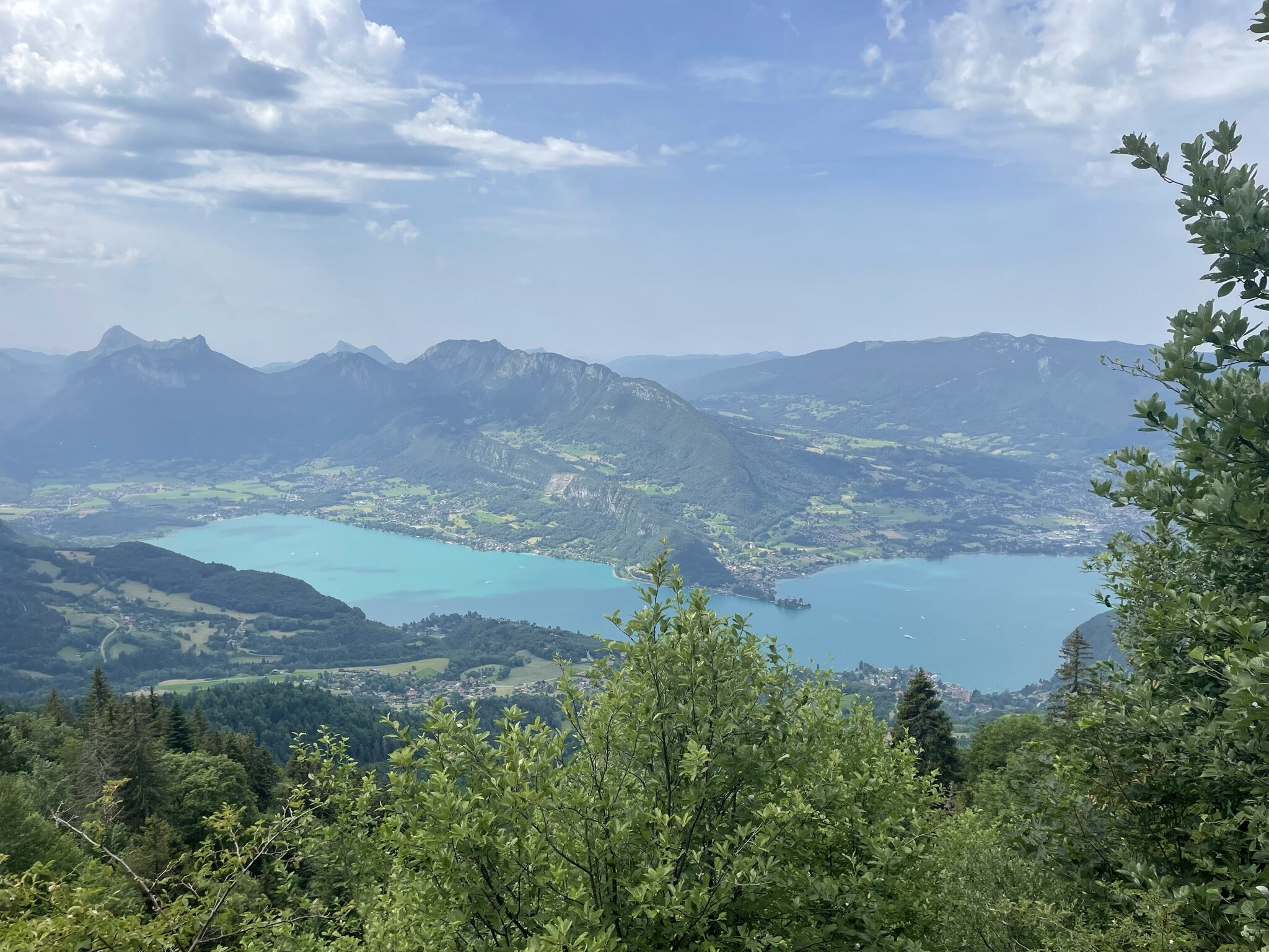  The view of Lake Annecy from the top of the Talloires VK, Col des Fretes 