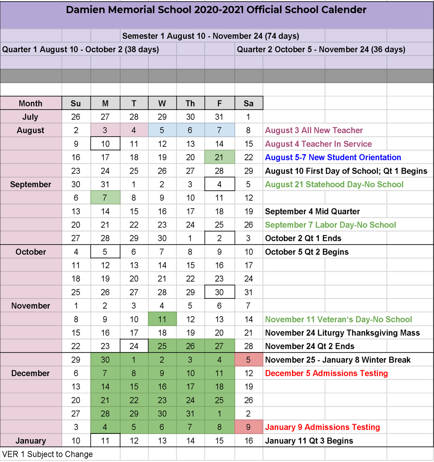 2020-2021-semester-calendar-damien-memorial-school