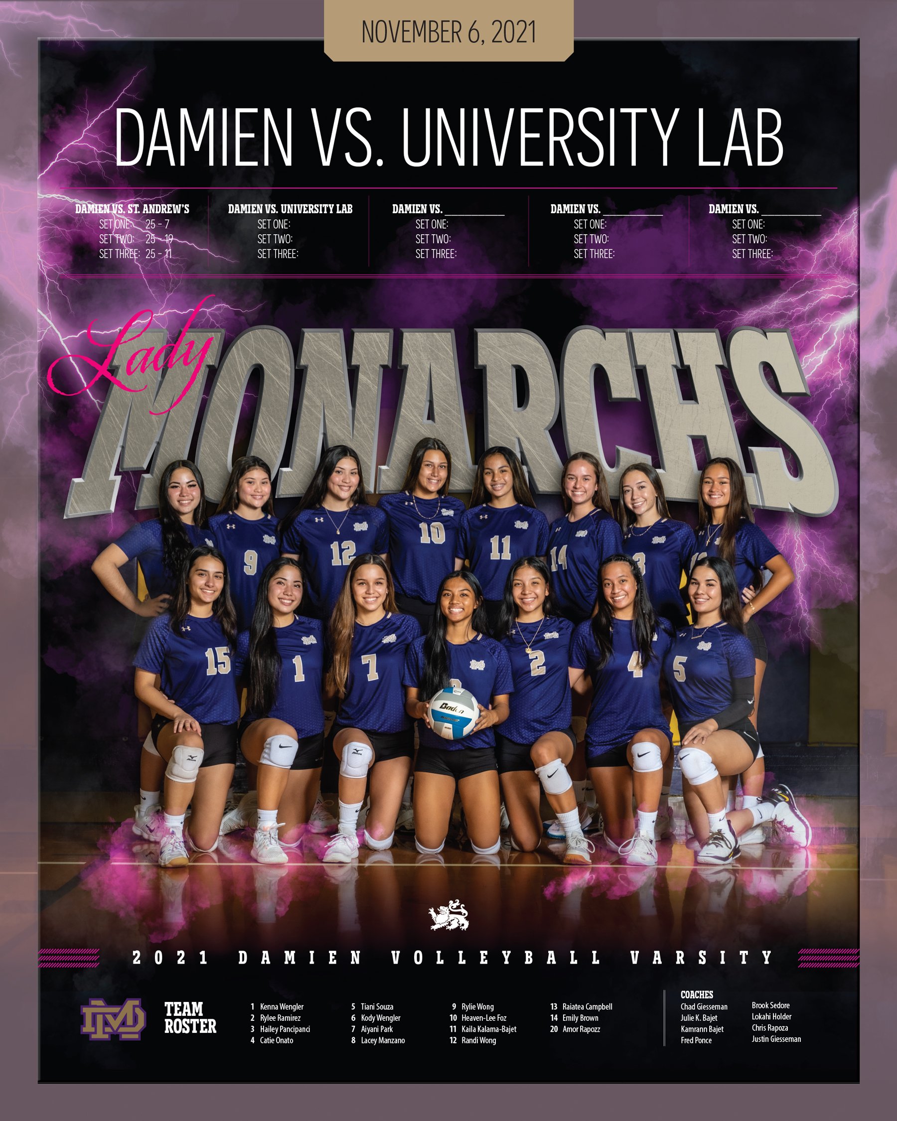 Volleyball Varsity Girls — Damien Memorial School
