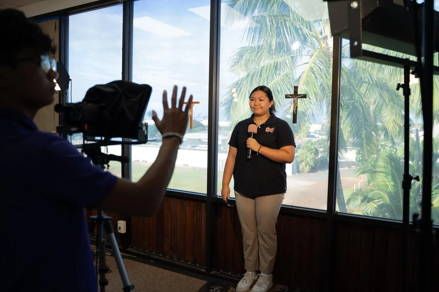 Behind every broadcast is a team of student leaders turning ideas into action.
From script to spotlight, our DMTV crew embodies what it means to use their voice with confidence and purpose.
Want to see this creativity in action? Join us for Open Ho