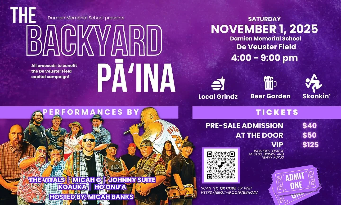 One week to go! #backyardpa’ina #damienmemorialschool💜💛