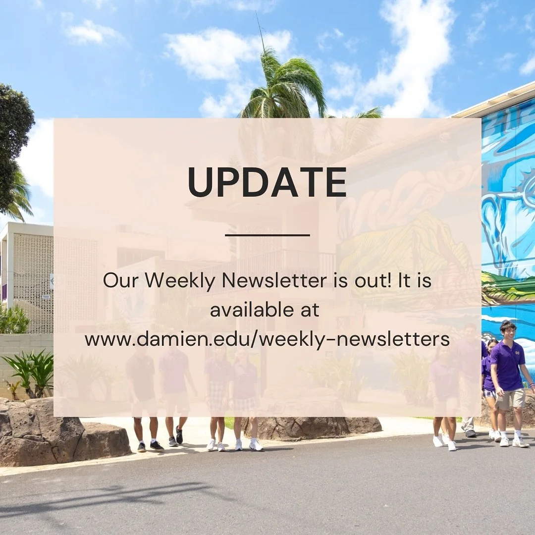 Stay updated with campus life with our newsletter. 
www.damien.edu/weekly-newsletters
#WeAreDAMIEN #viriliterage #monarchs