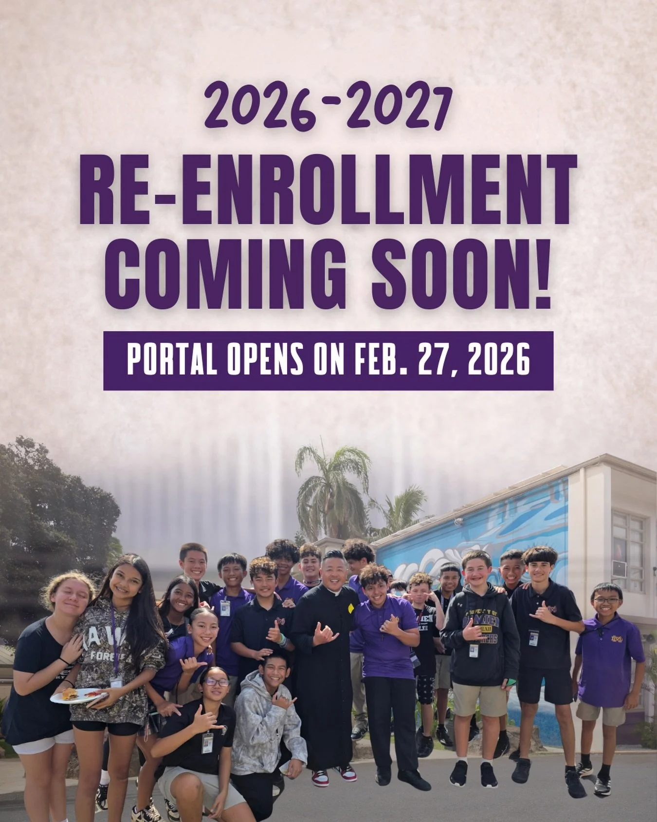 Re-enrollment for 2026&ndash;2027 is right around the corner.

Damien isn&rsquo;t just where your student goes to school, it&rsquo;s where they&rsquo;re known, supported, and challenged to grow in faith, character, and confidence.

When you chose Dam