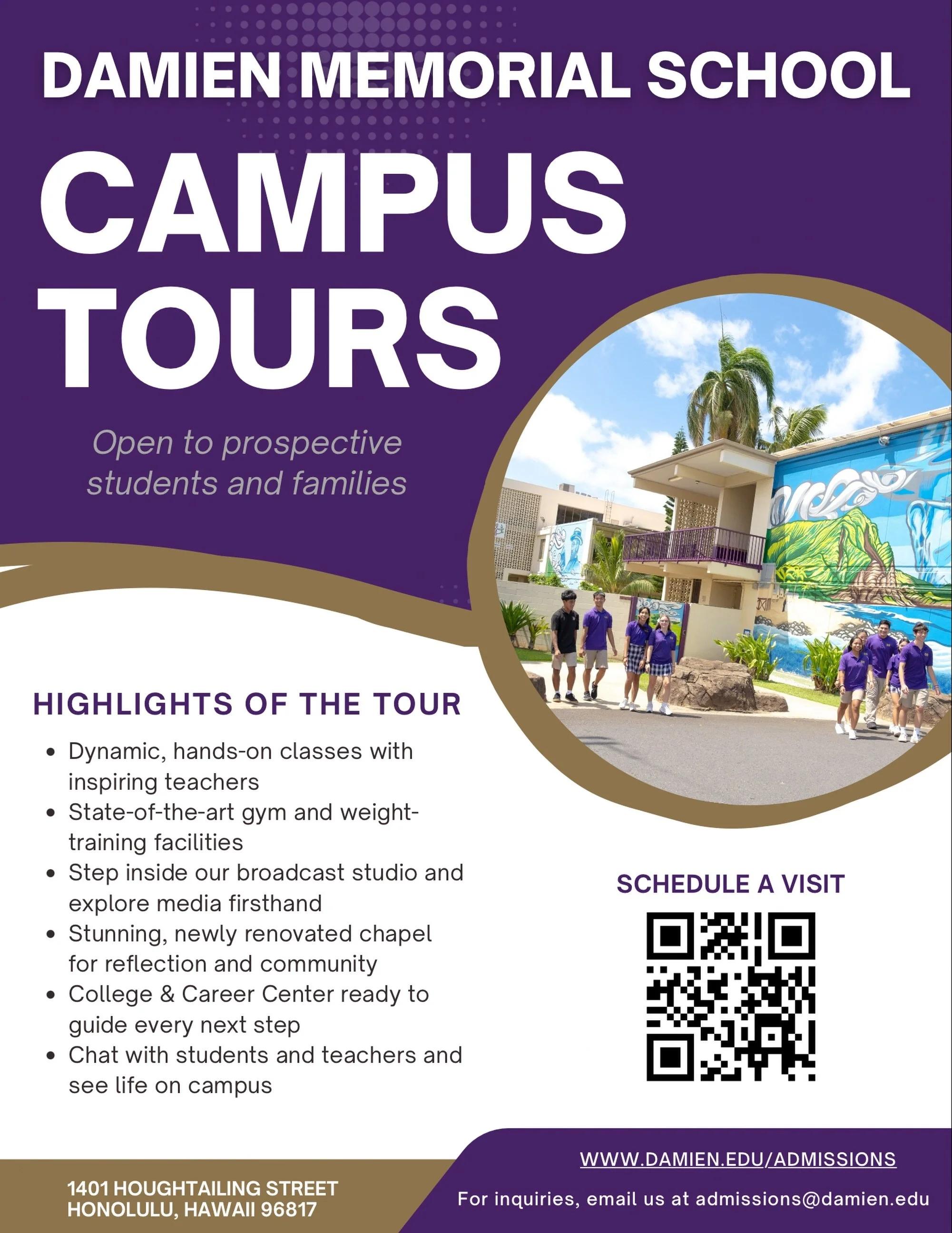 👉Book your campus tour today: www.damien.edu/campus-tour

Join us for a campus tour of Damien Memorial School! Whether you&rsquo;re interested in media production in our broadcast studio or looking for a head start in our College &amp; Career Center