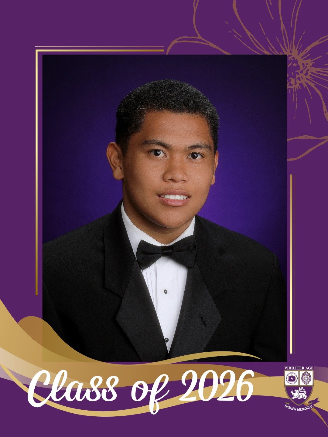 🎓 Countdown to Graduation | Class of 2026 

Congratulations, Joremiah, a proud member of the Damien Memorial School Class of 2026. 

Wishing you all the best on your next chapter. 

Help us congratulate Joremiah in the comments below 💜💛

#WeAreDam